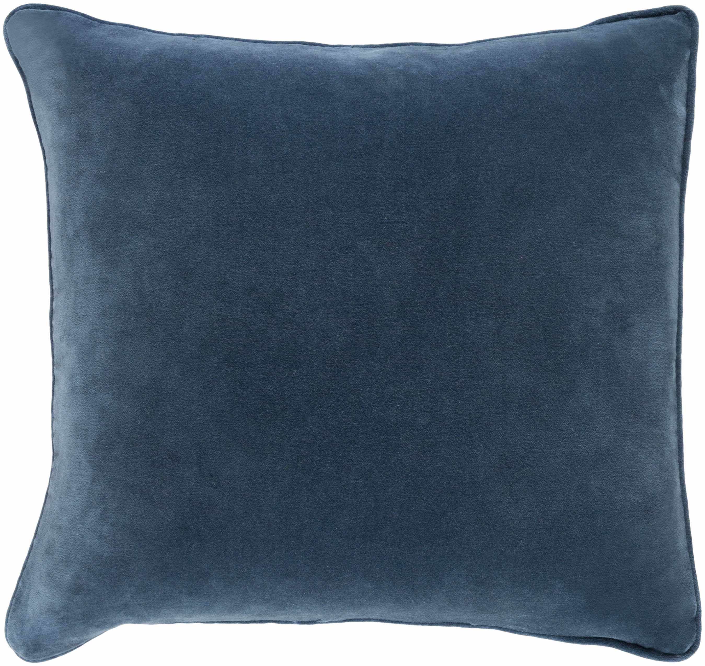 Victor Dark Blue Square Throw Pillow-5