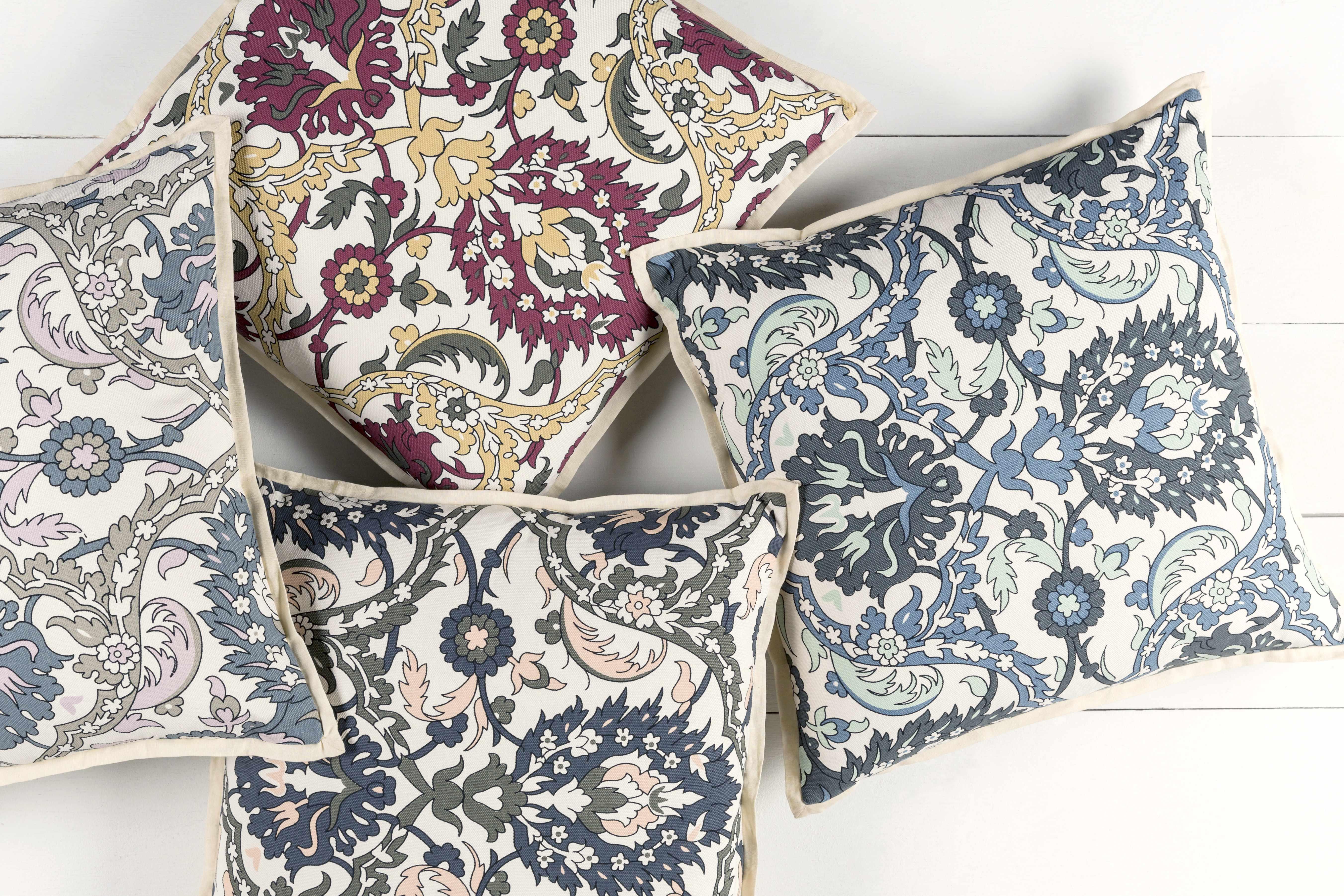 Brinkley Pastel Bohemian Floral Square Throw Pillow - Clearance - PRHOMZ