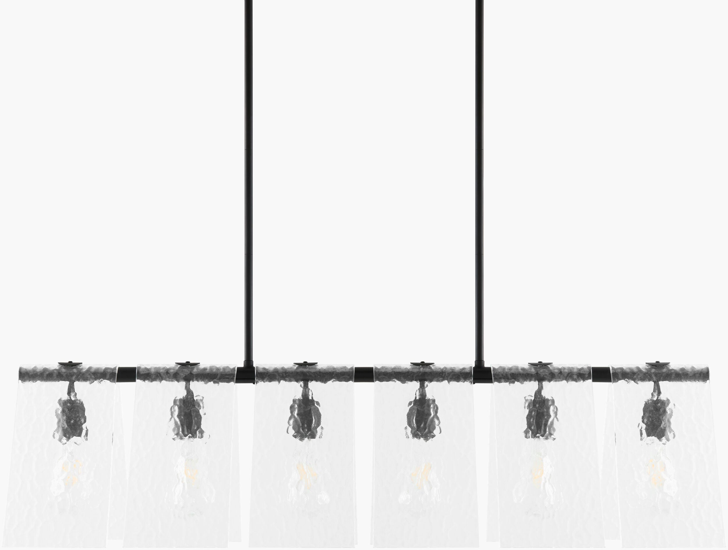 Soft White Modern Chandelier with glass details for dining or living rooms-0