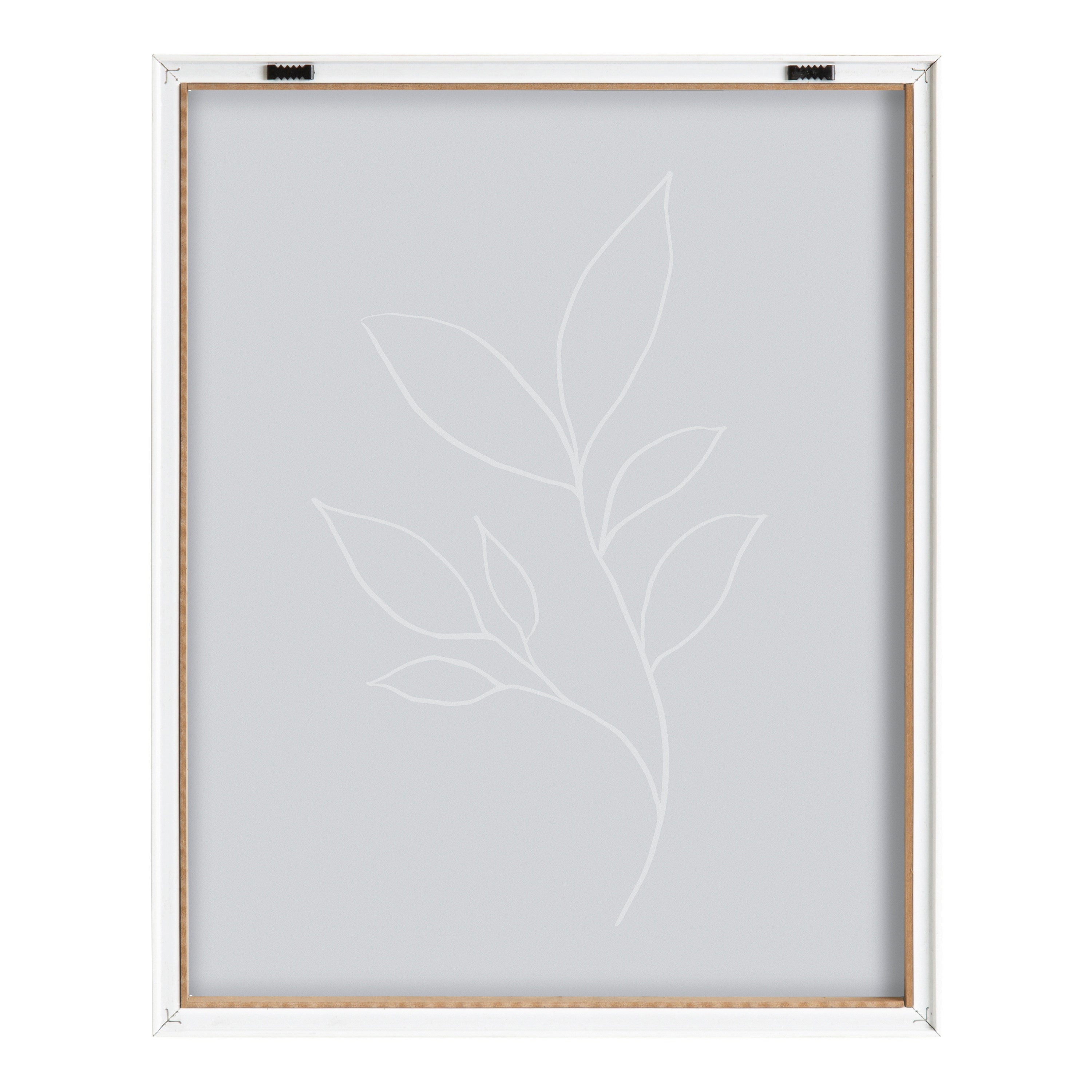 Blake Modern Blue Botanical Line Sketch Print 3 Framed Printed Glass by The Creative Bunch Studio