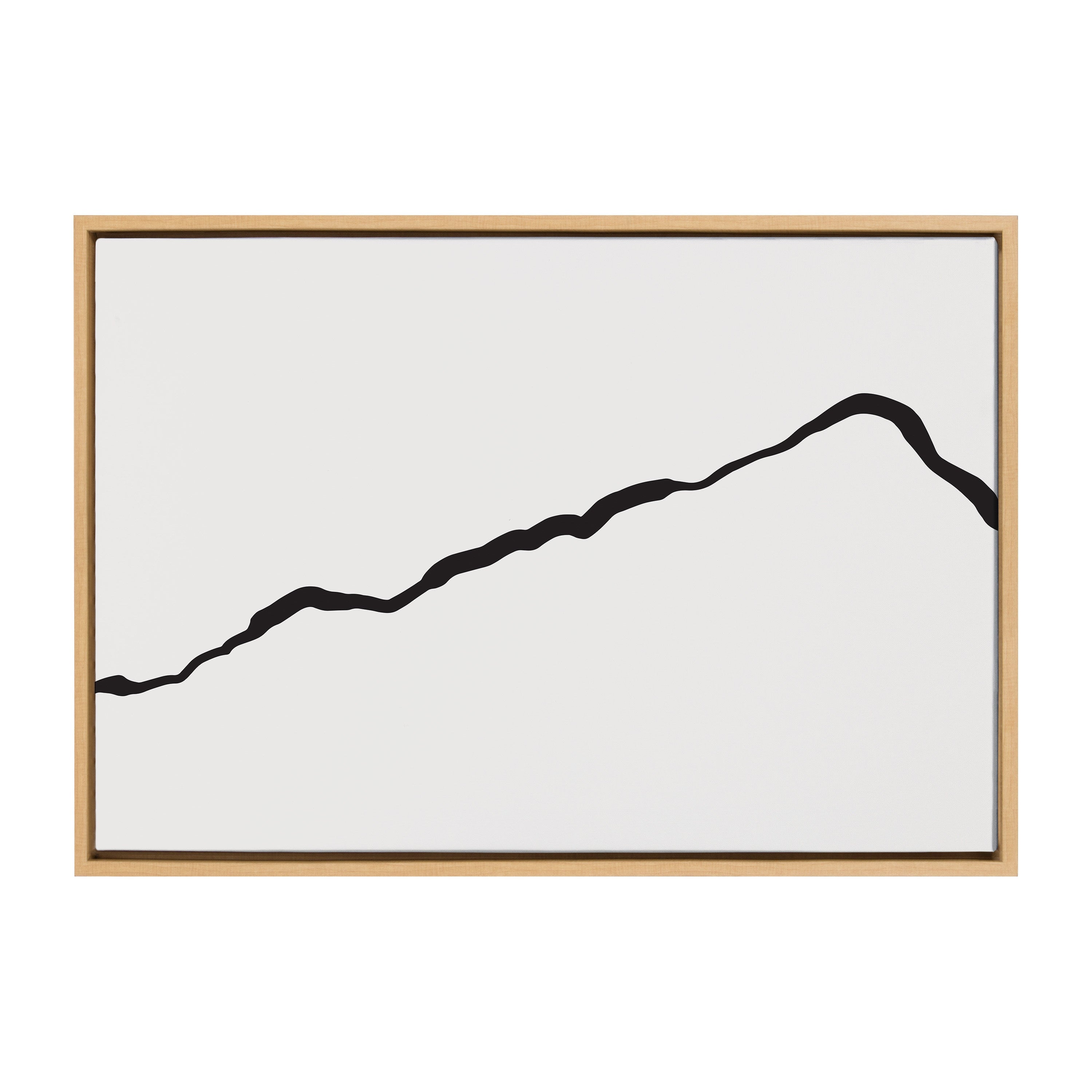 Sylvie Elevated Abstract Minimalist Mountain Landscape Framed Canvas by The Creative Bunch Studio