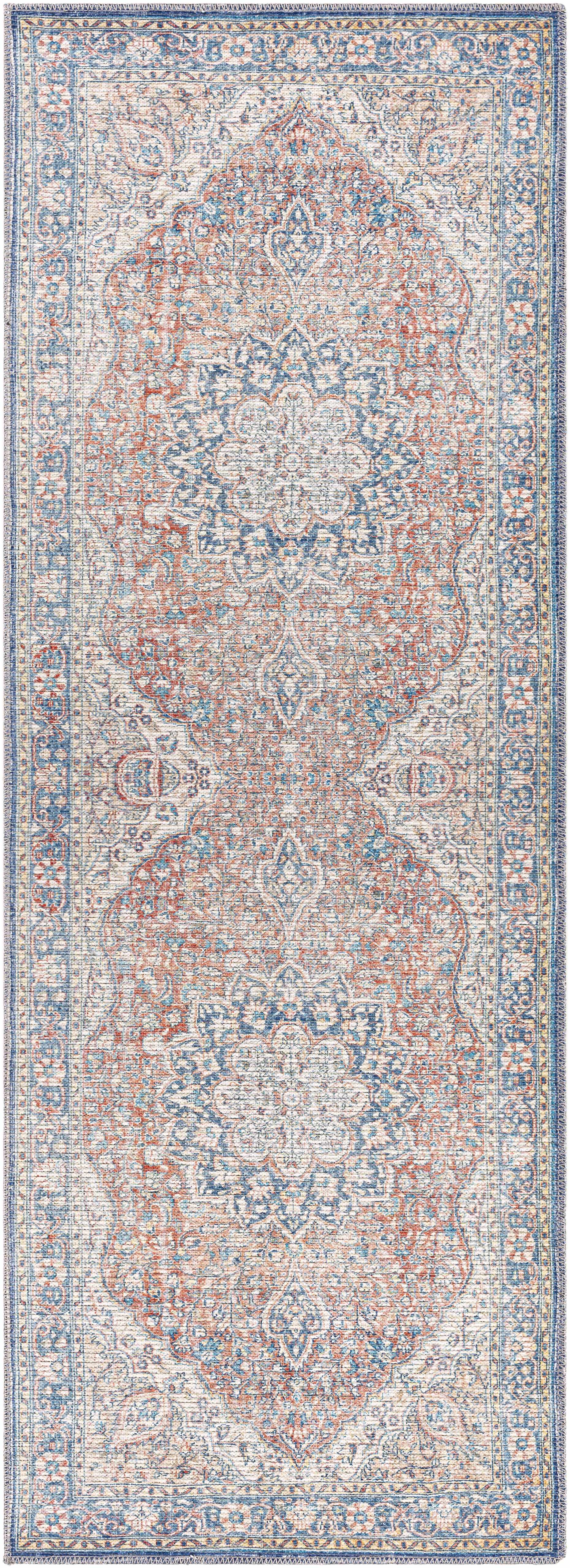 Wacousta Red&Blue Washable Rug - Clearance-6