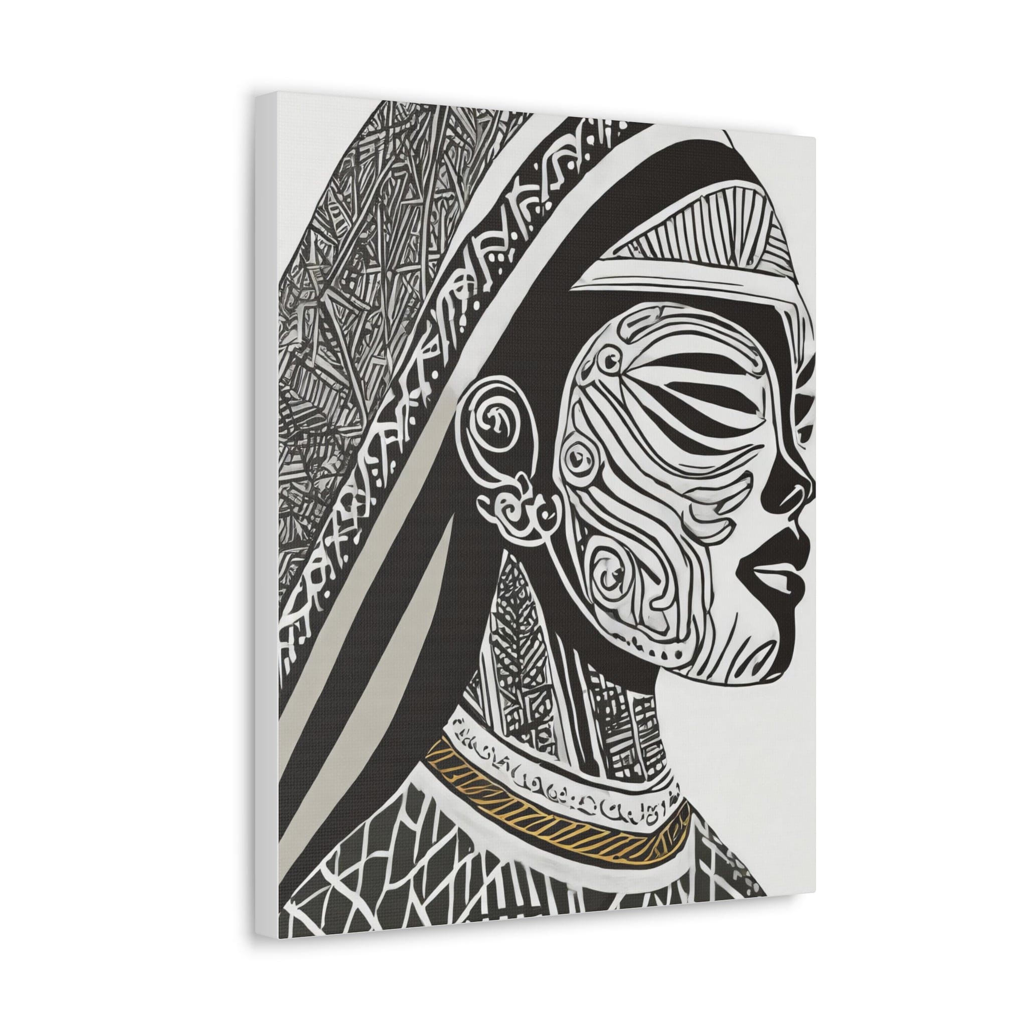 Wall Art Decor, Canvas Print Artwork, Female Black Line Art Print 95511-0