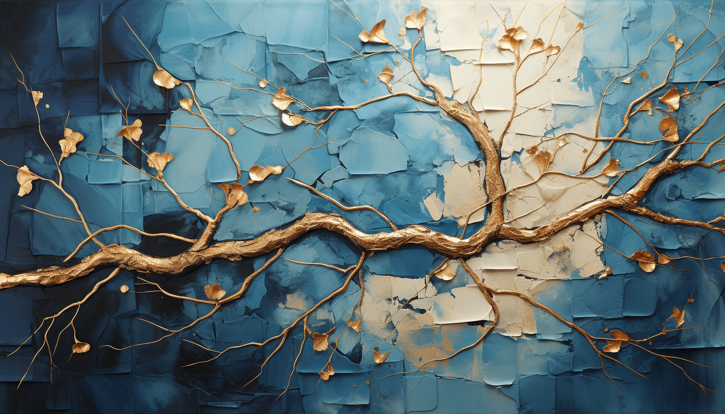 Cracked Golden Tree Blending With Background Abs 2-0