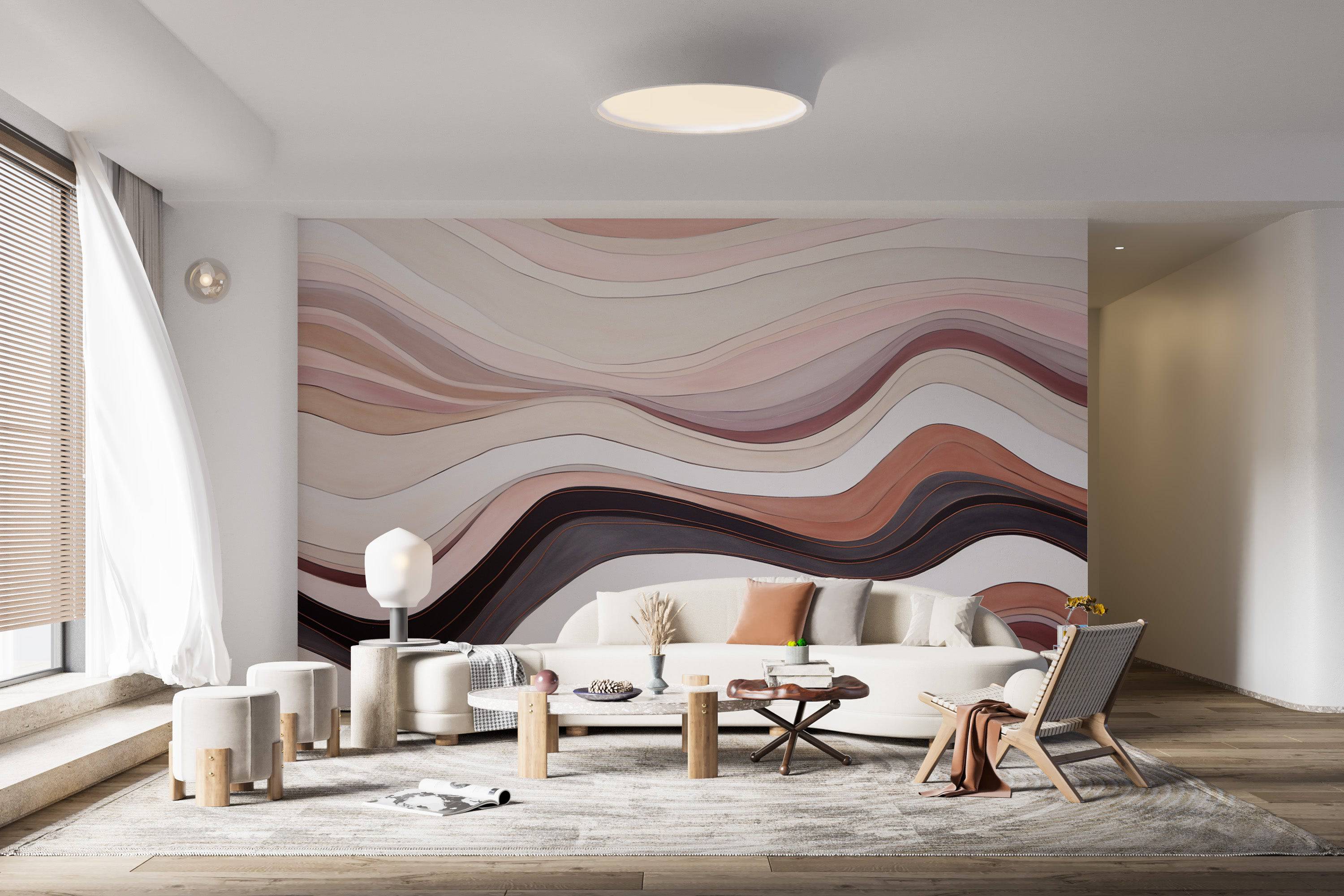 Organic Wave Pattern Mural-2