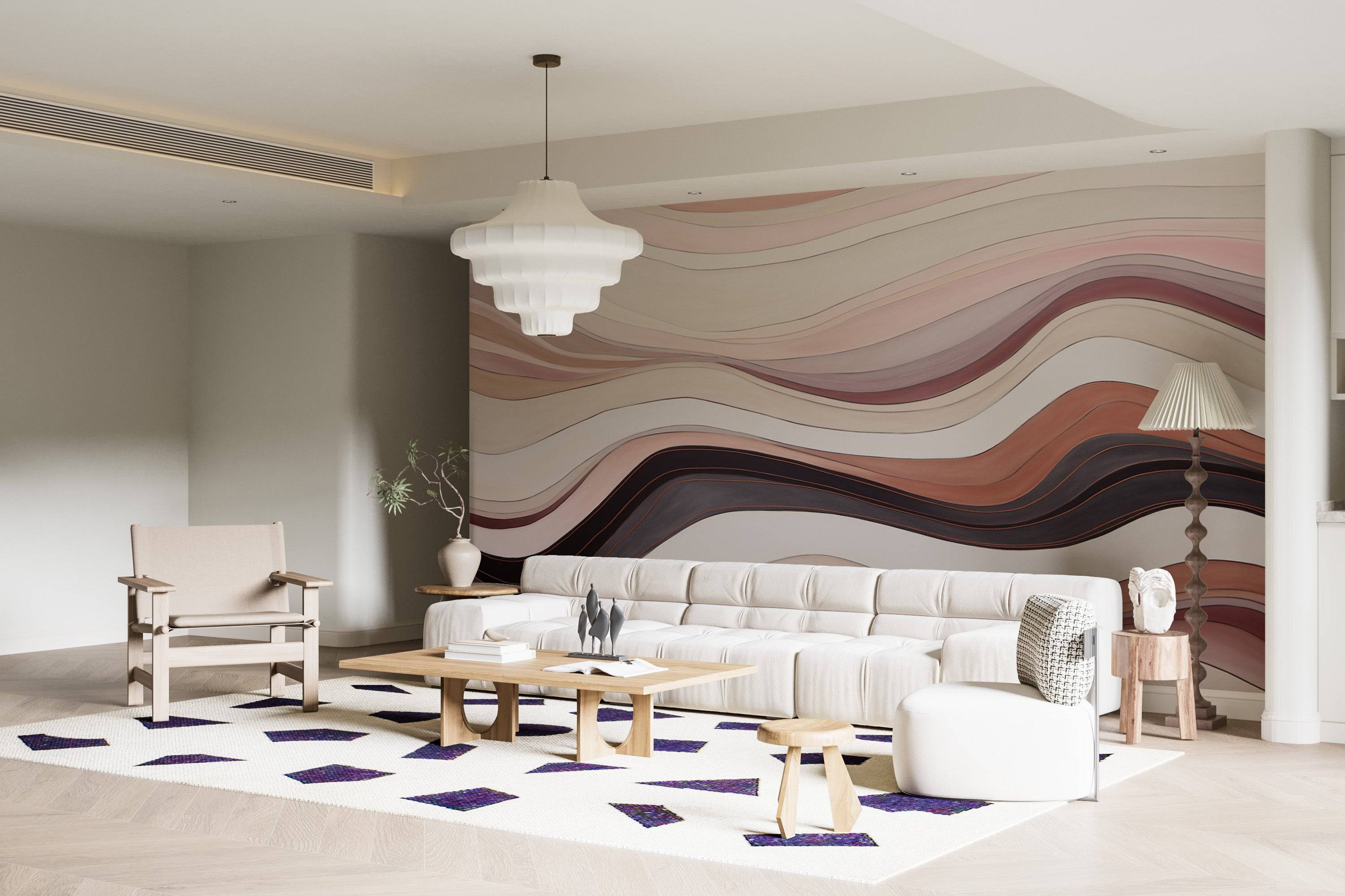 Organic Wave Pattern Mural-3