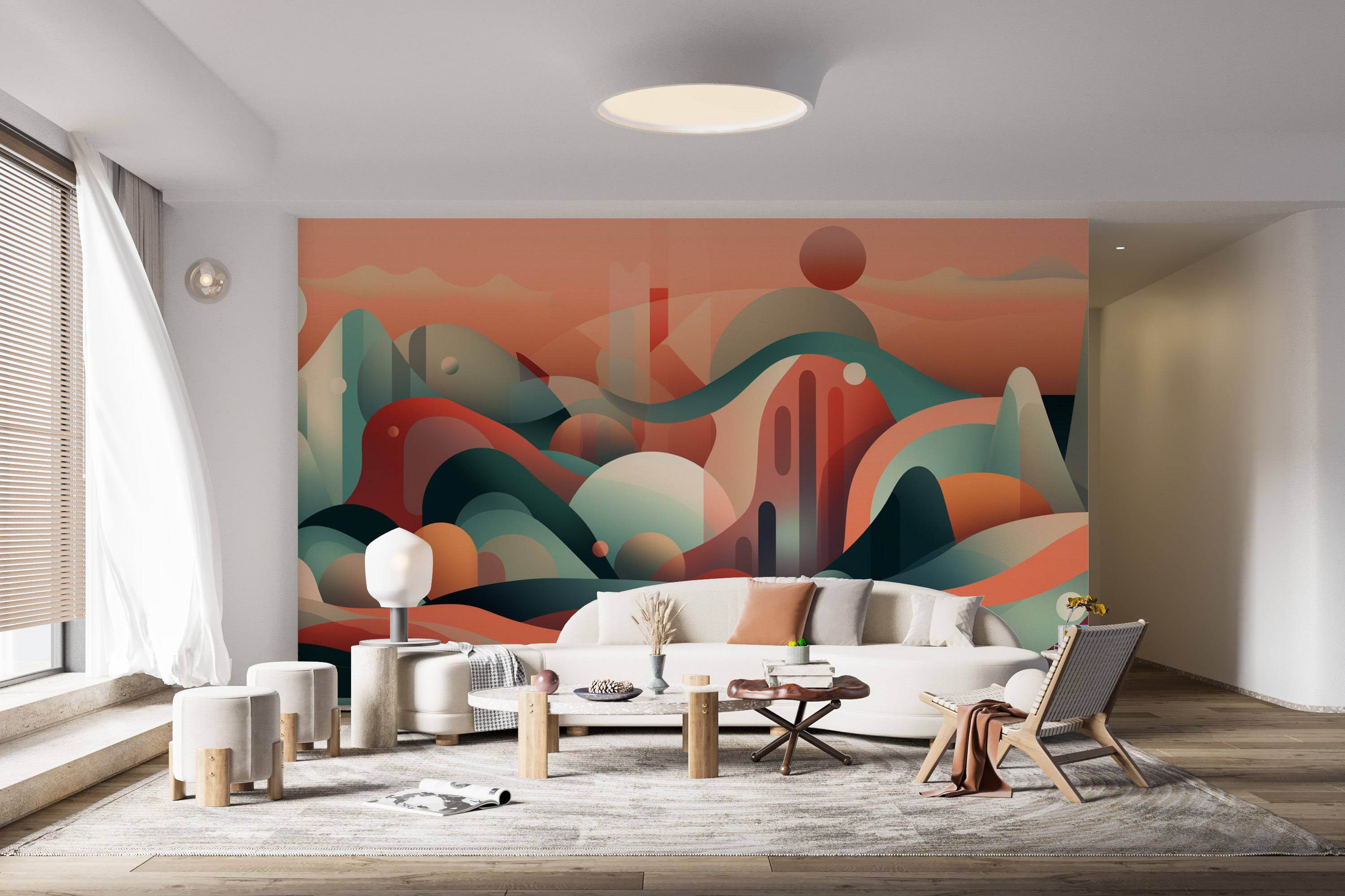 Vibrant Desert Landscape Mural-2