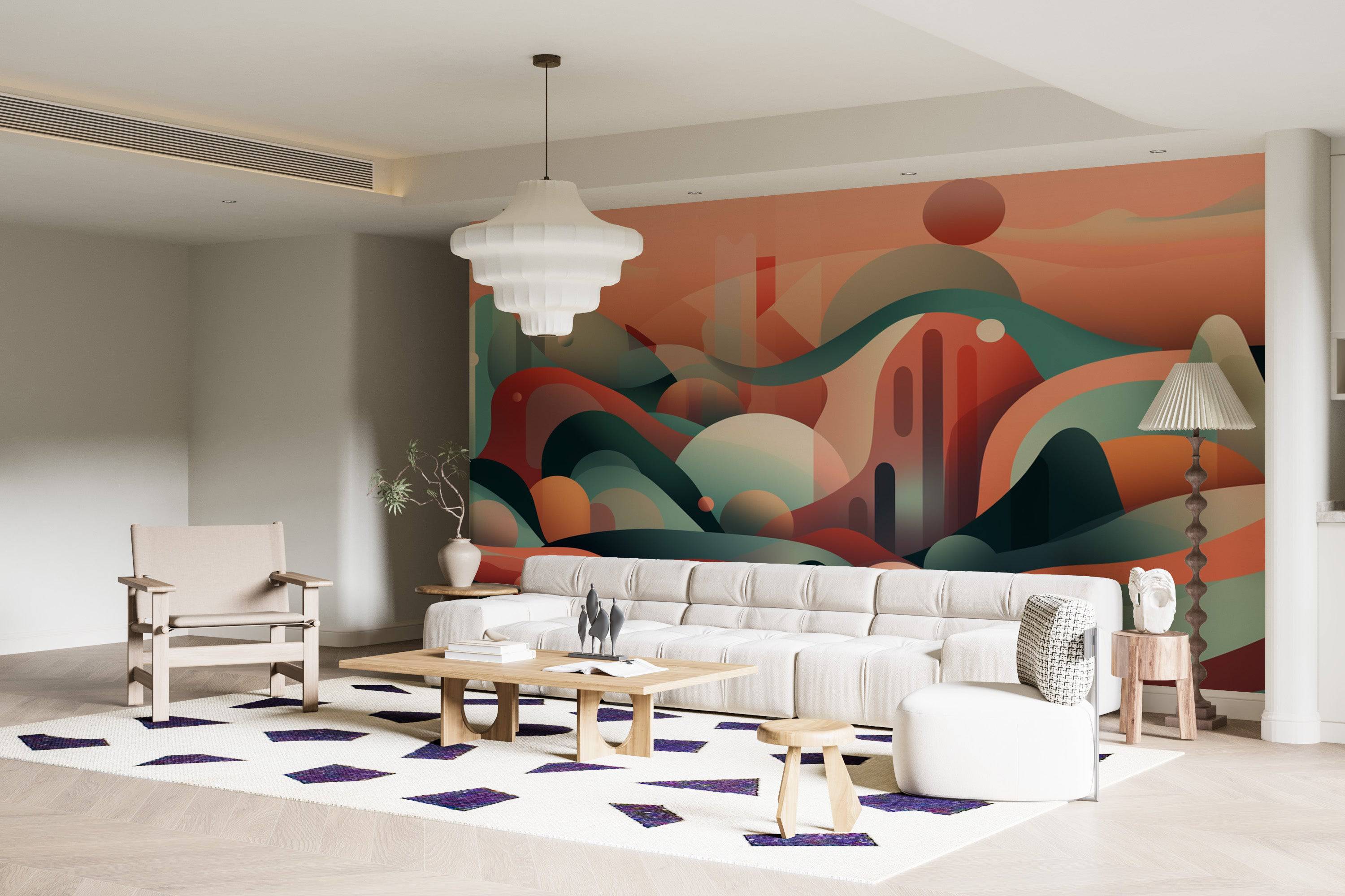 Vibrant Desert Landscape Mural-3