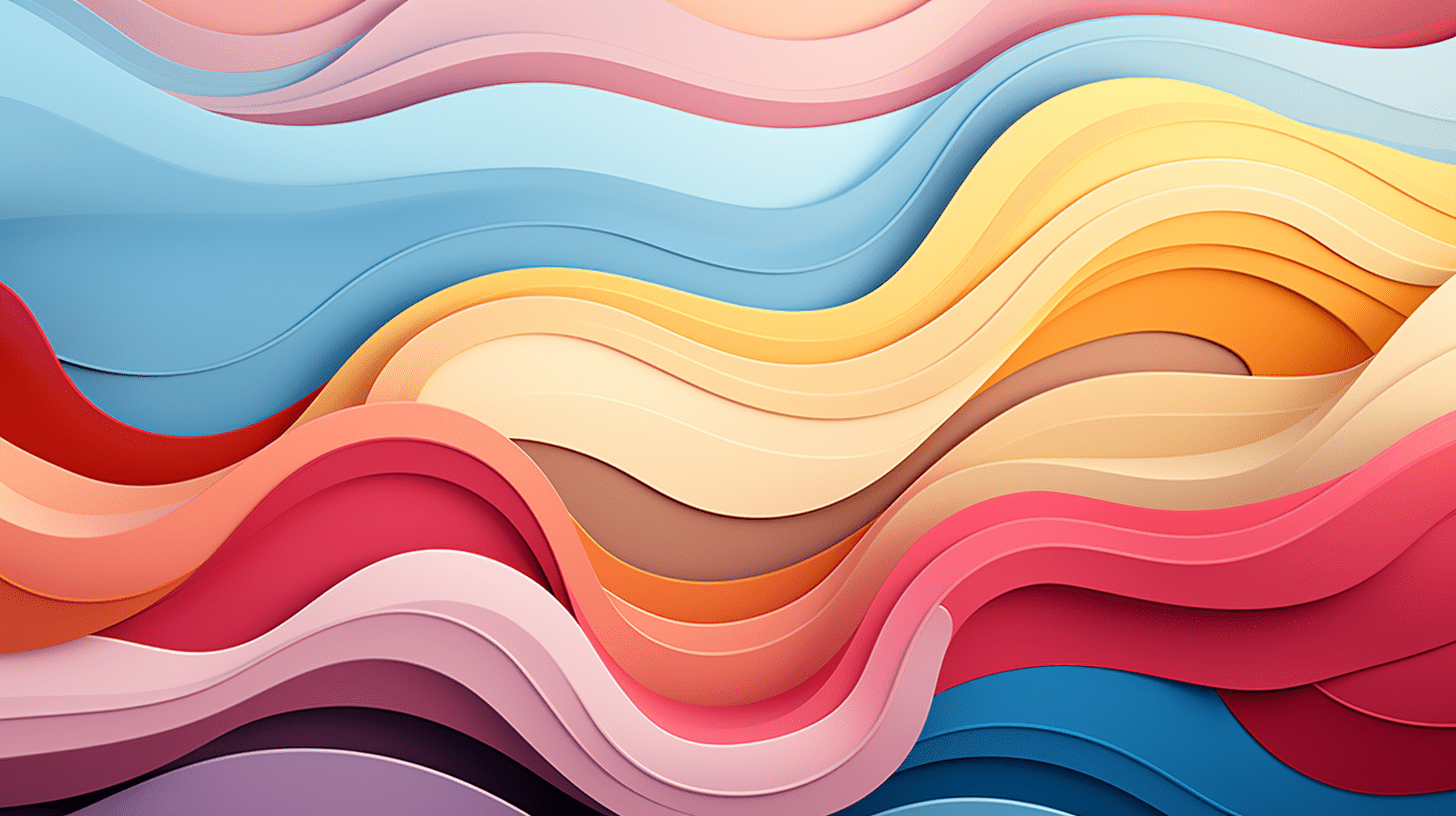 Vibrant Rainbow Wave Abstract Wall Mural-0