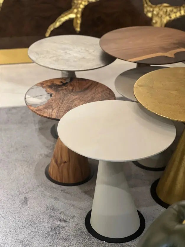 Mushroom Side & End table Made of Walnut and Epoxy Resin