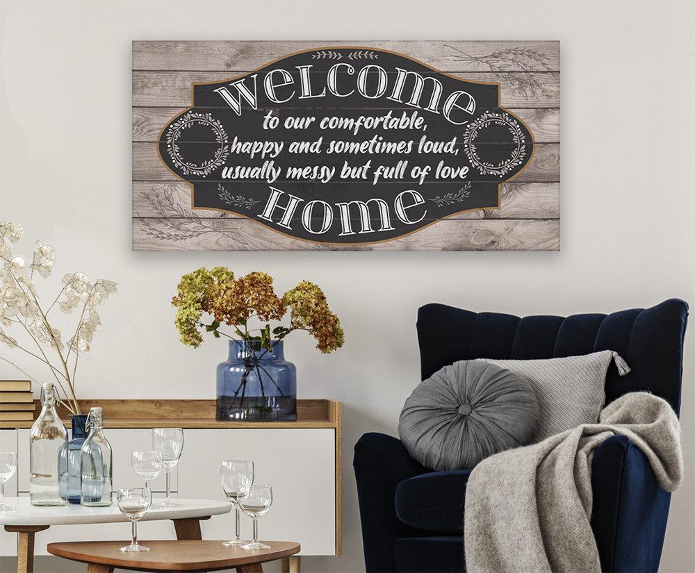 Welcome To Our Happy - Canvas