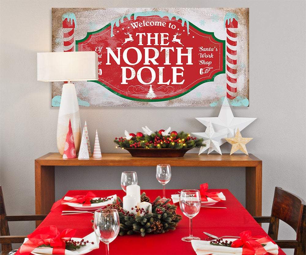 Welcome To The North Pole - Canvas