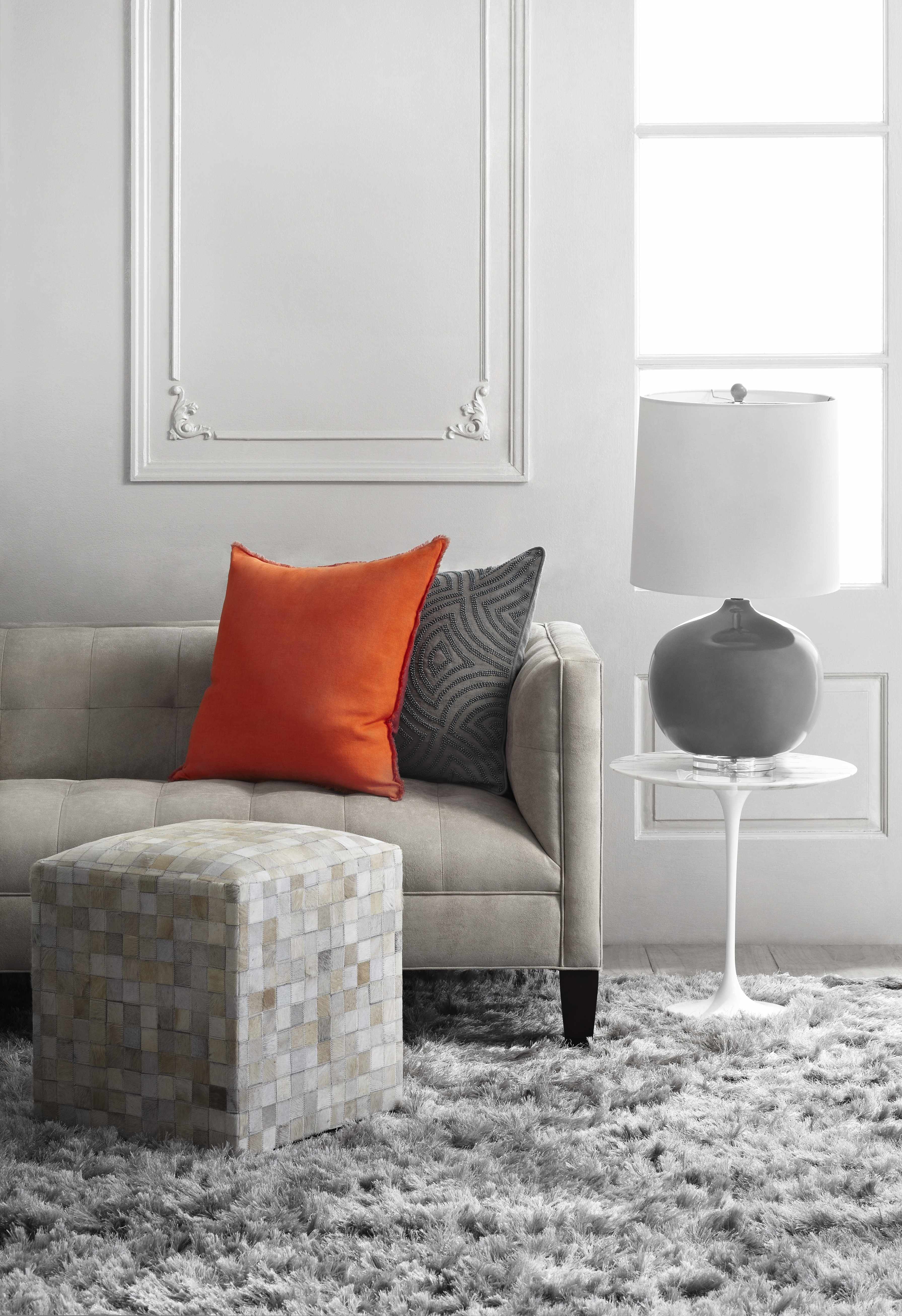 Hesperange Southwestern Hair On Hide Ottoman-4