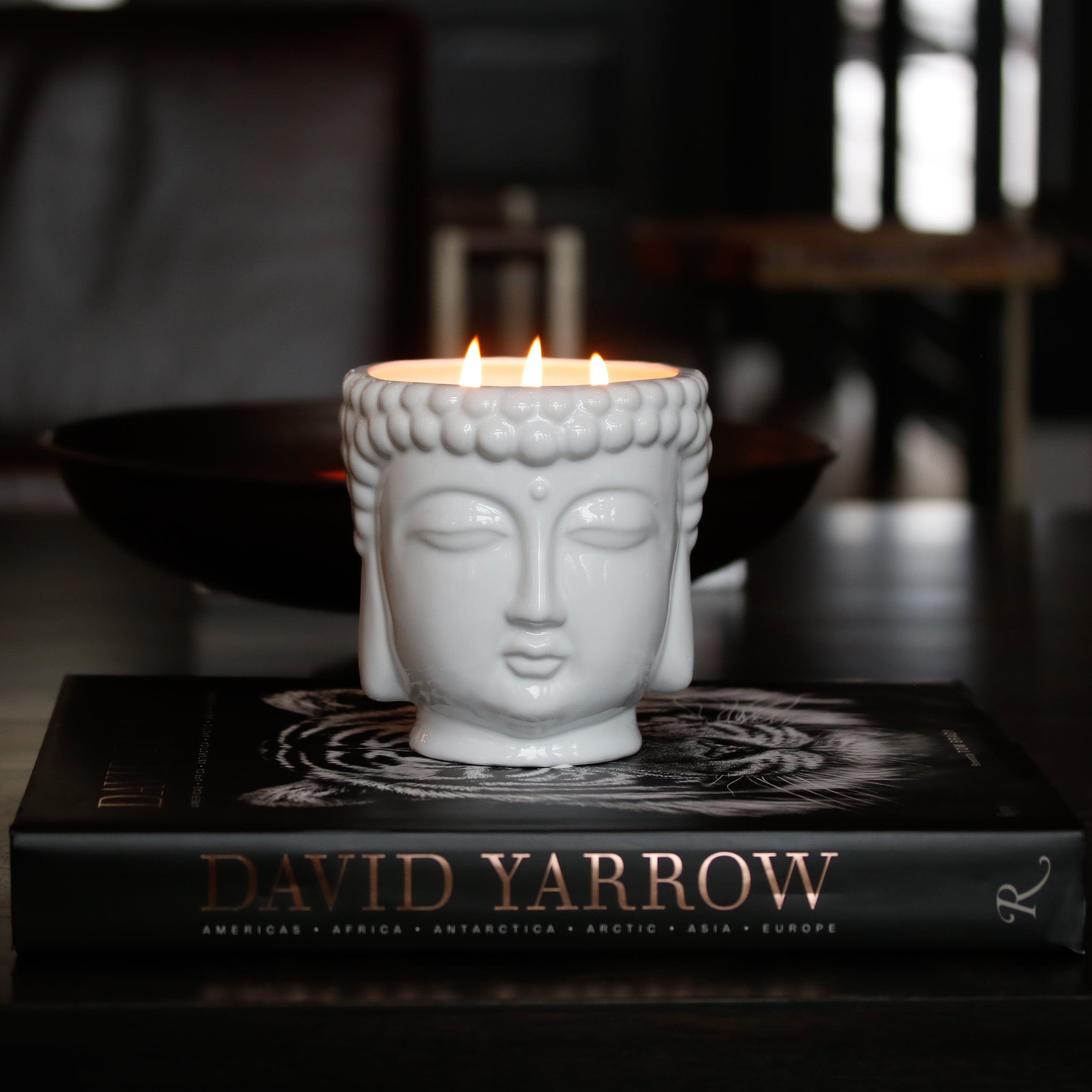 White Buddha Candle-3