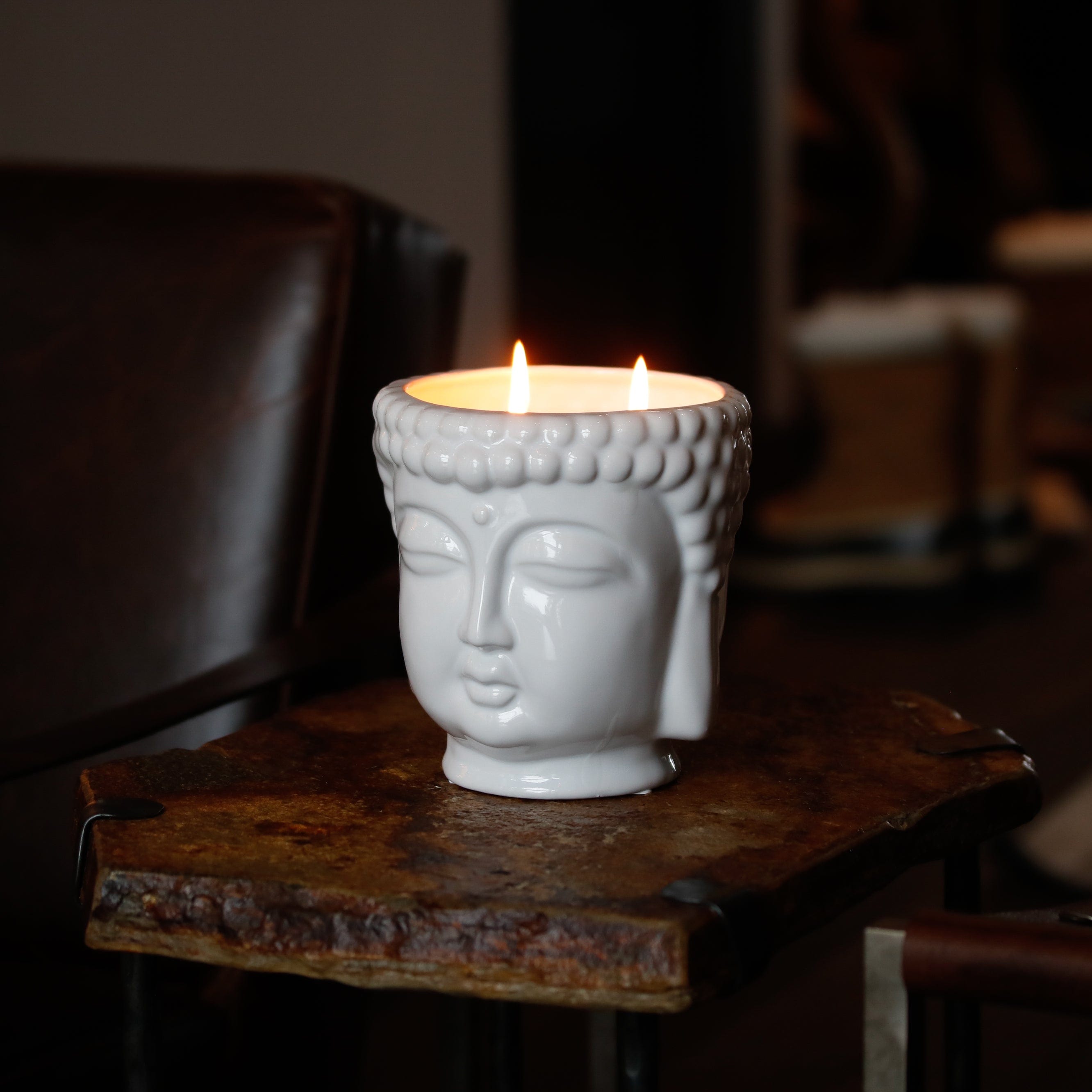 White Buddha Candle-4
