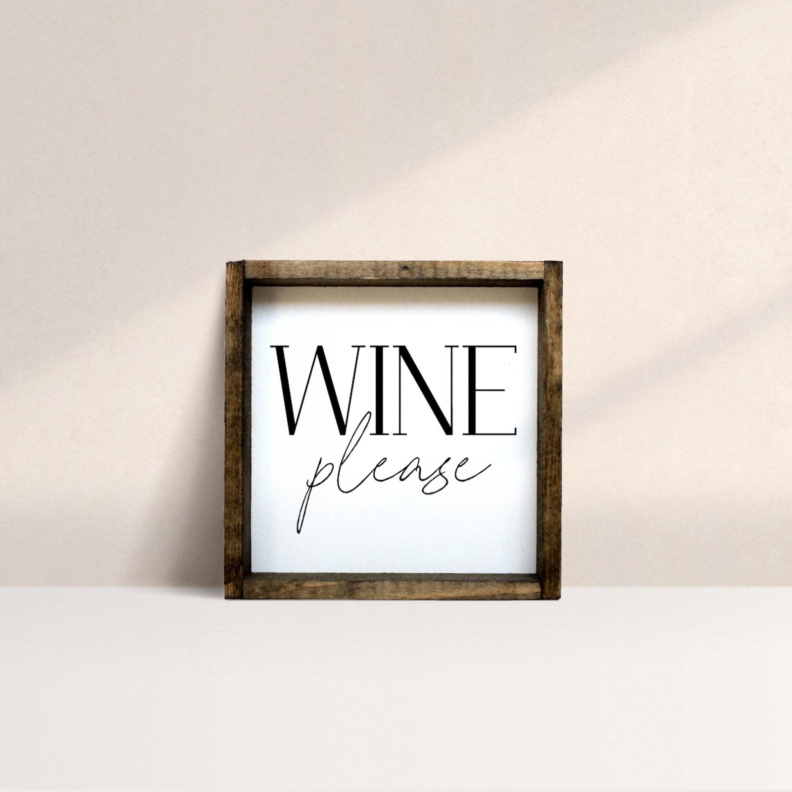 Wine Please Wood Sign-0