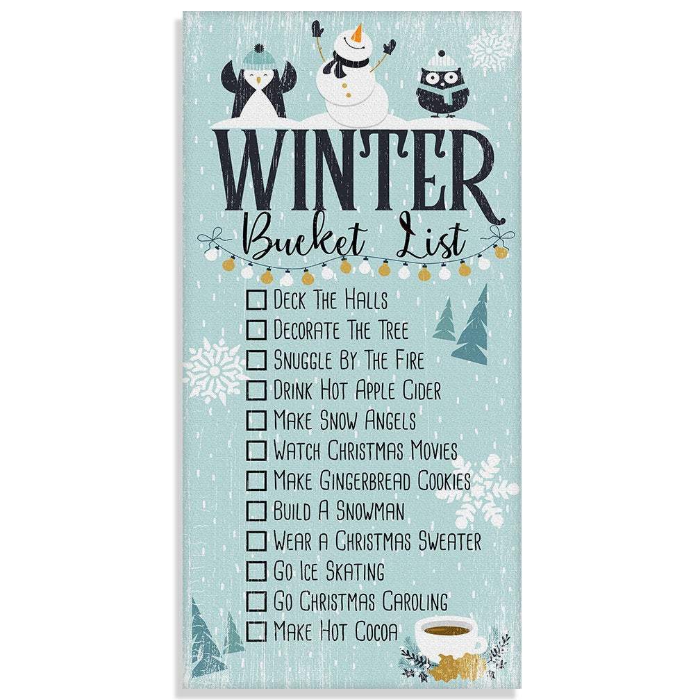 Winter Bucket List - Canvas