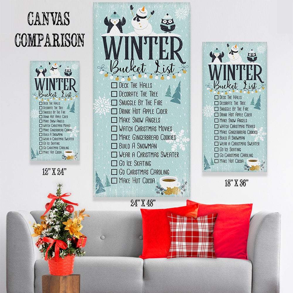 Winter Bucket List - Canvas