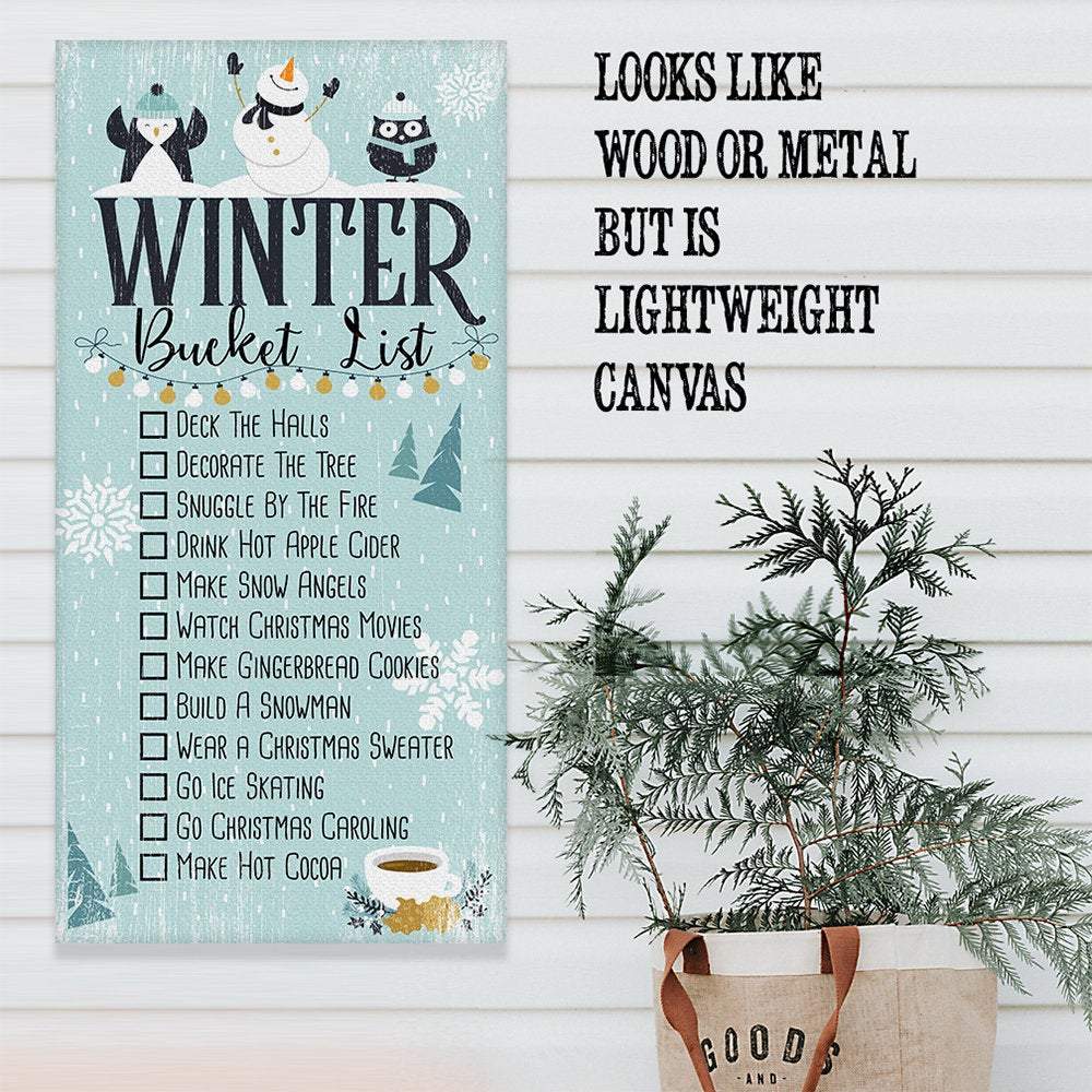 Winter Bucket List - Canvas