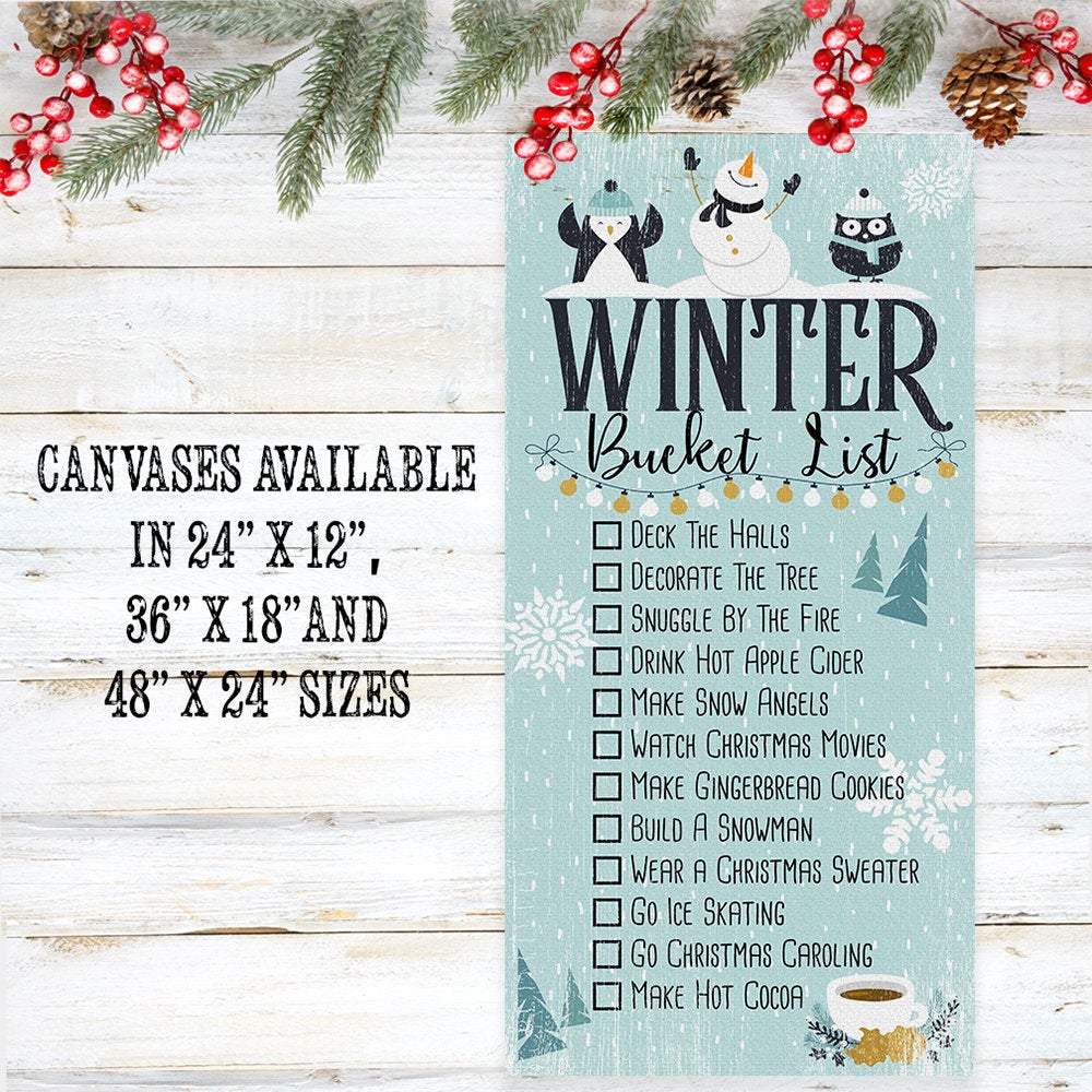 Winter Bucket List - Canvas