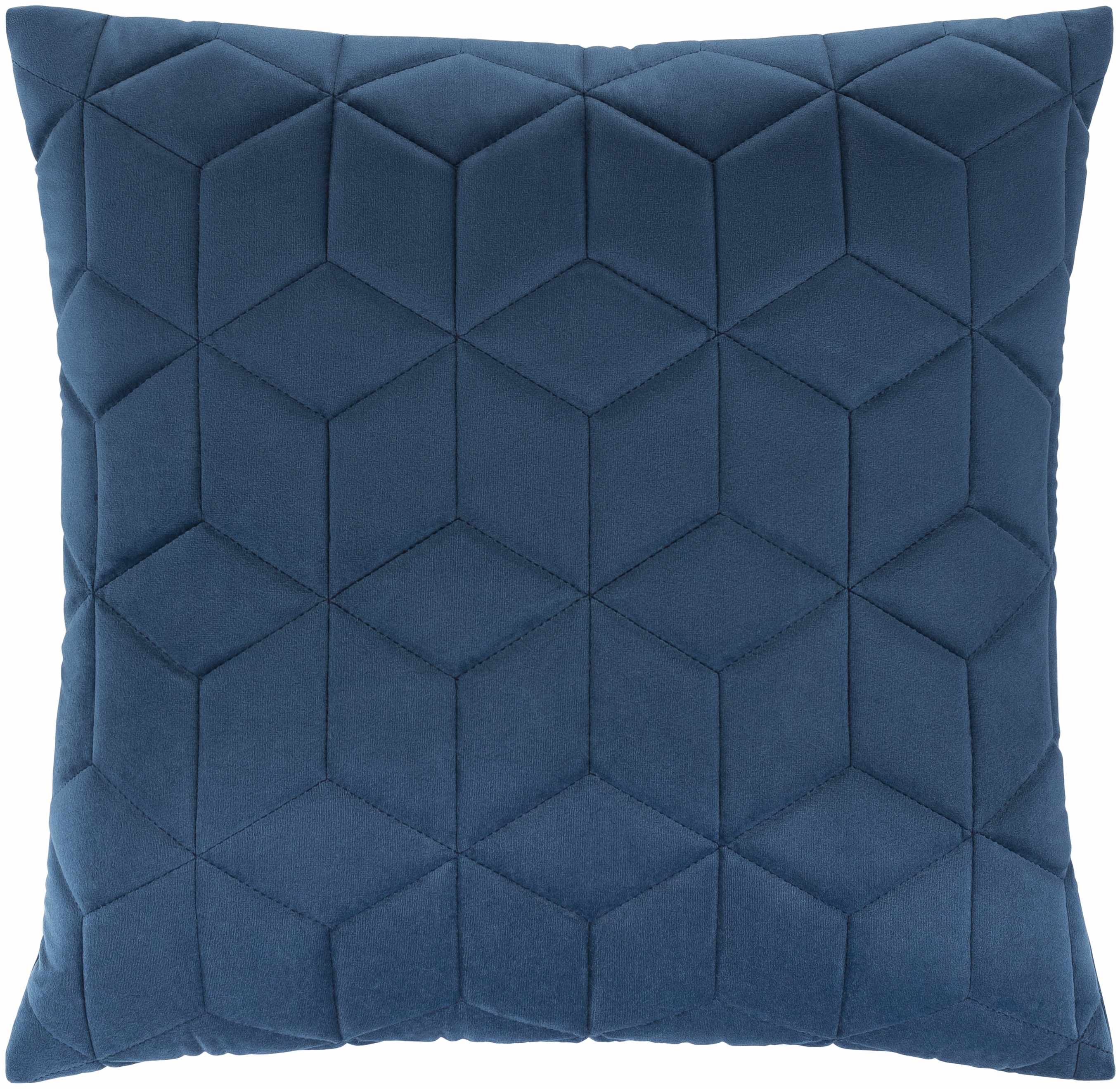 Wellington Dark Blue Square Throw Pillow - Clearance-0