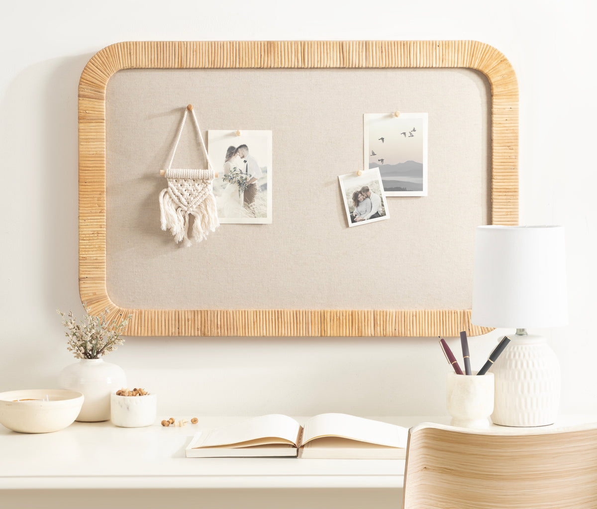 Rahfy Framed Fabric Pinboard