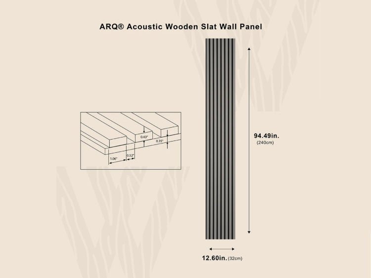ARQ® Acoustic Colored Wooden Wall Slat Panel