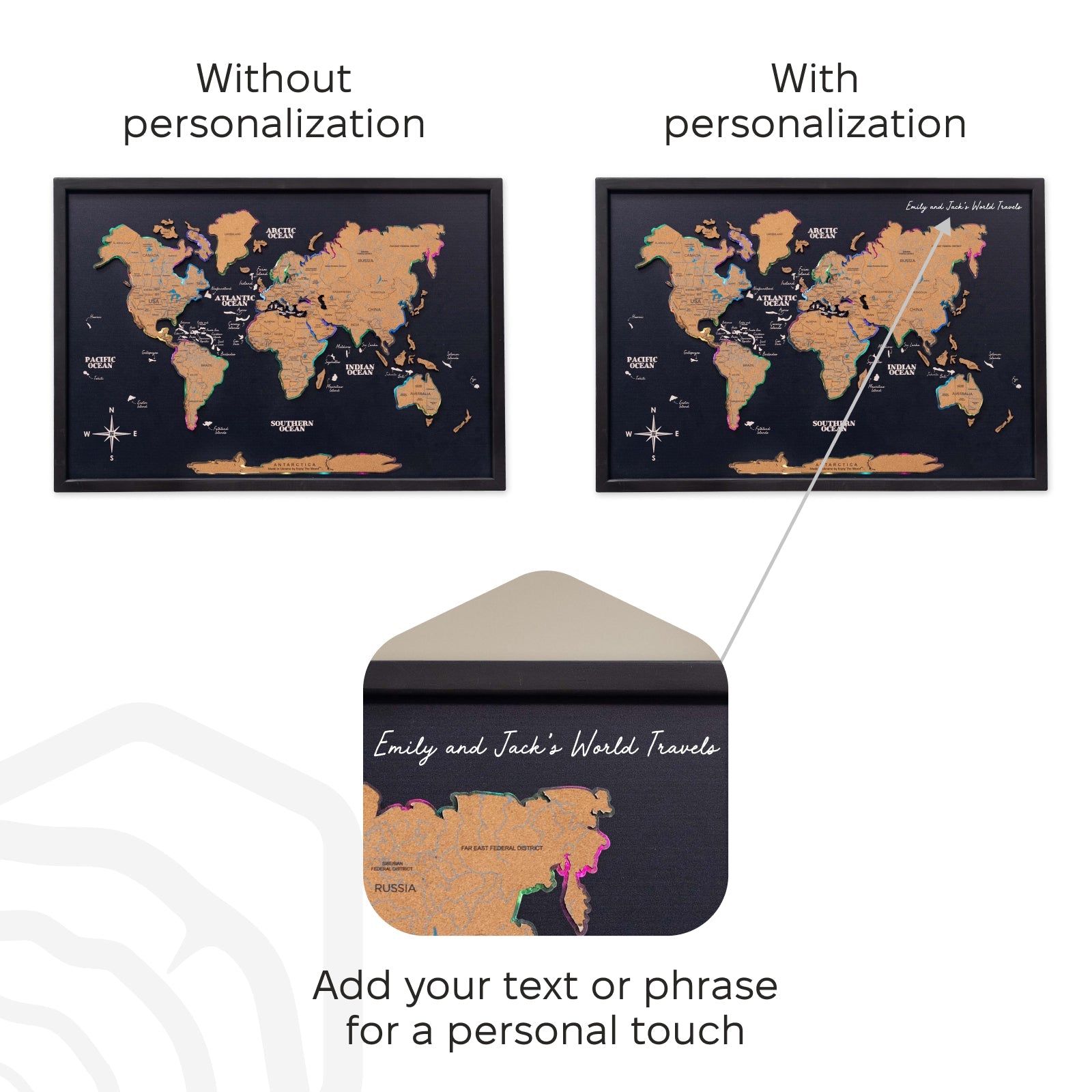 Map on Board LED 2.0 Cork