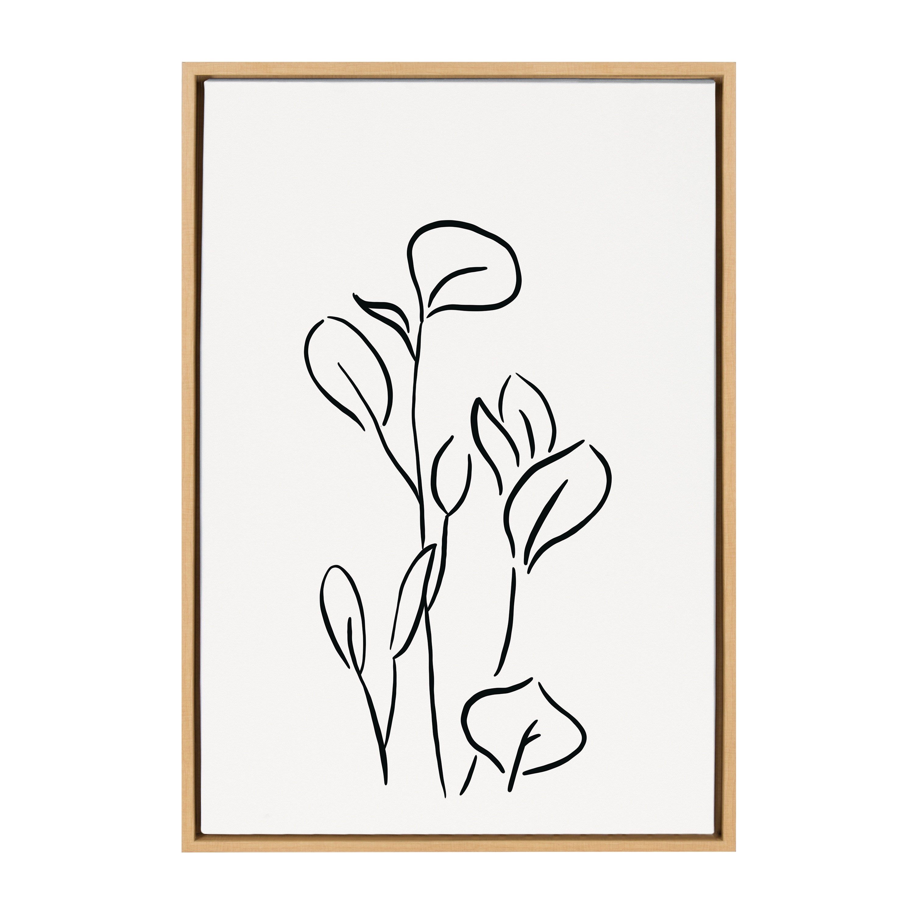 Sylvie Botanical Sketch Print No 3 Framed Canvas by The Creative Bunch Studio