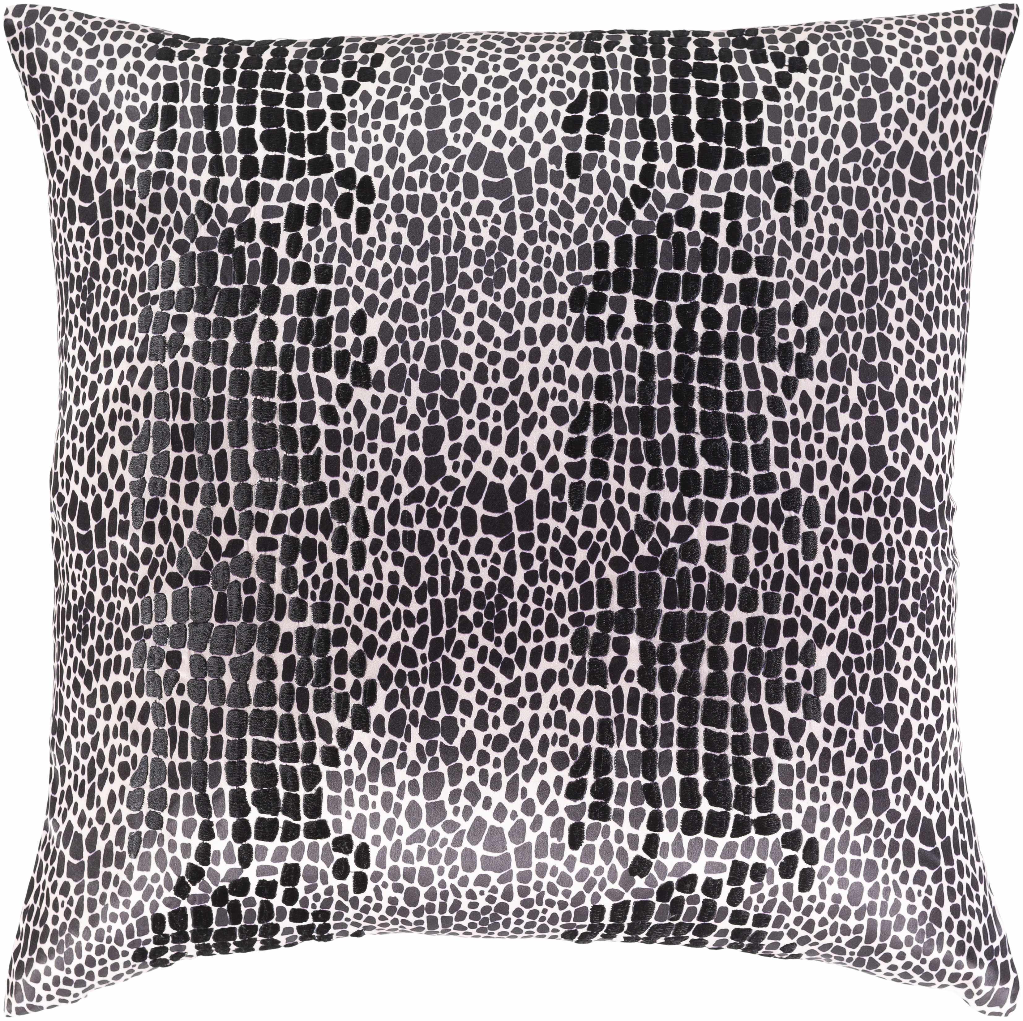 Yakuplu Black & White Mosaic Square Throw Pillow - Clearance-0