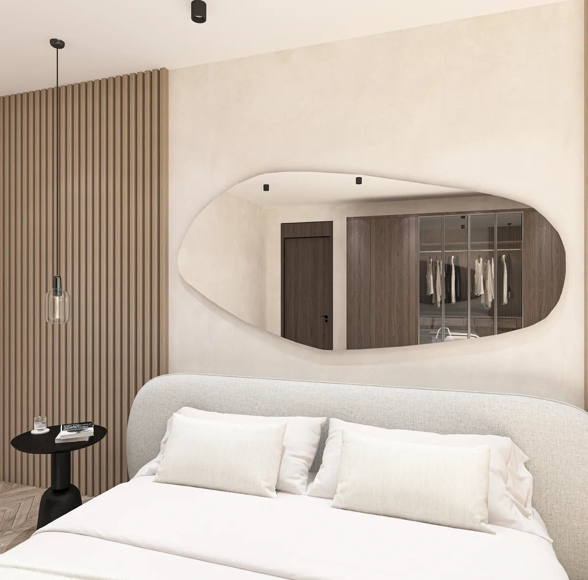 Biga Asymmetrical Mirror Irregular Bathroom Wall Mirror