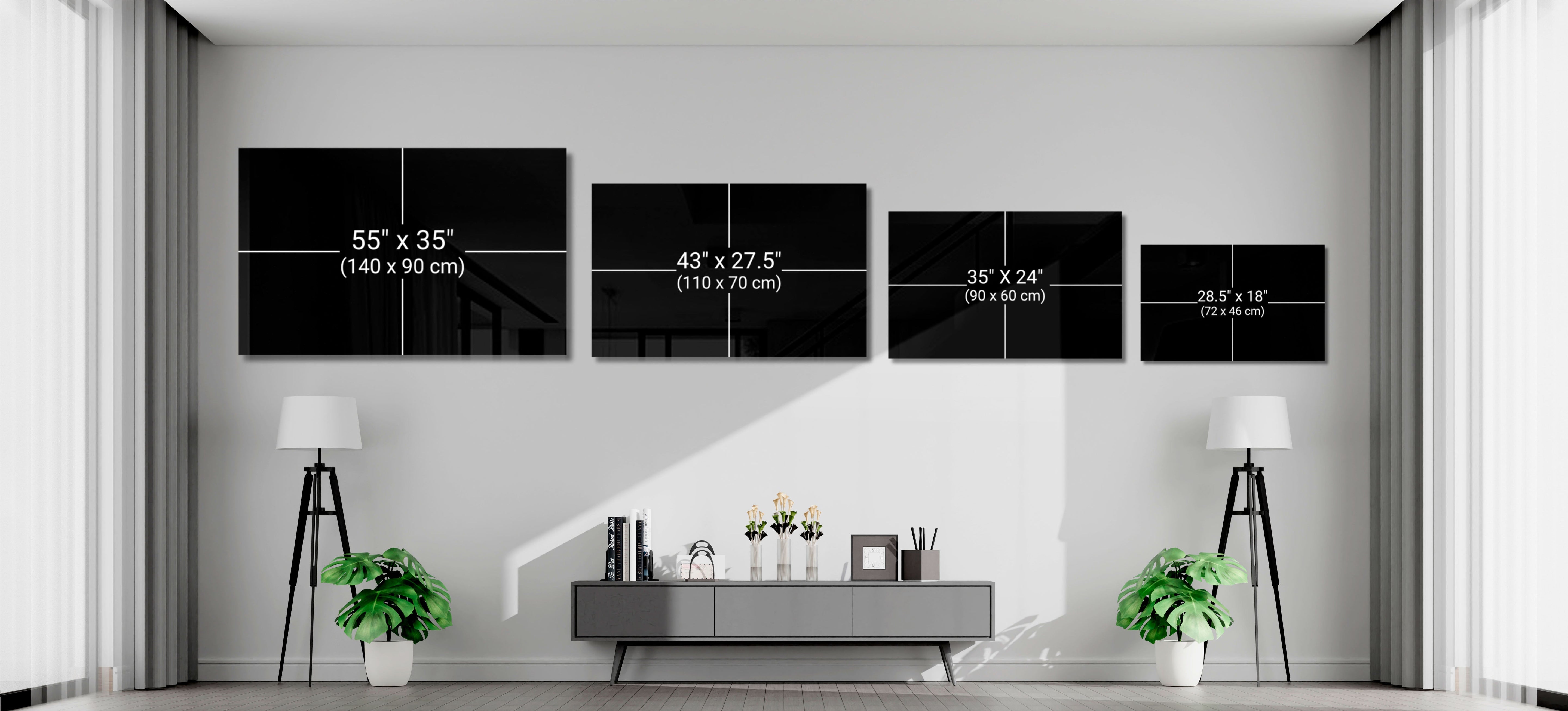 Red Block Bold Motivation Typography Glass Wall Art
