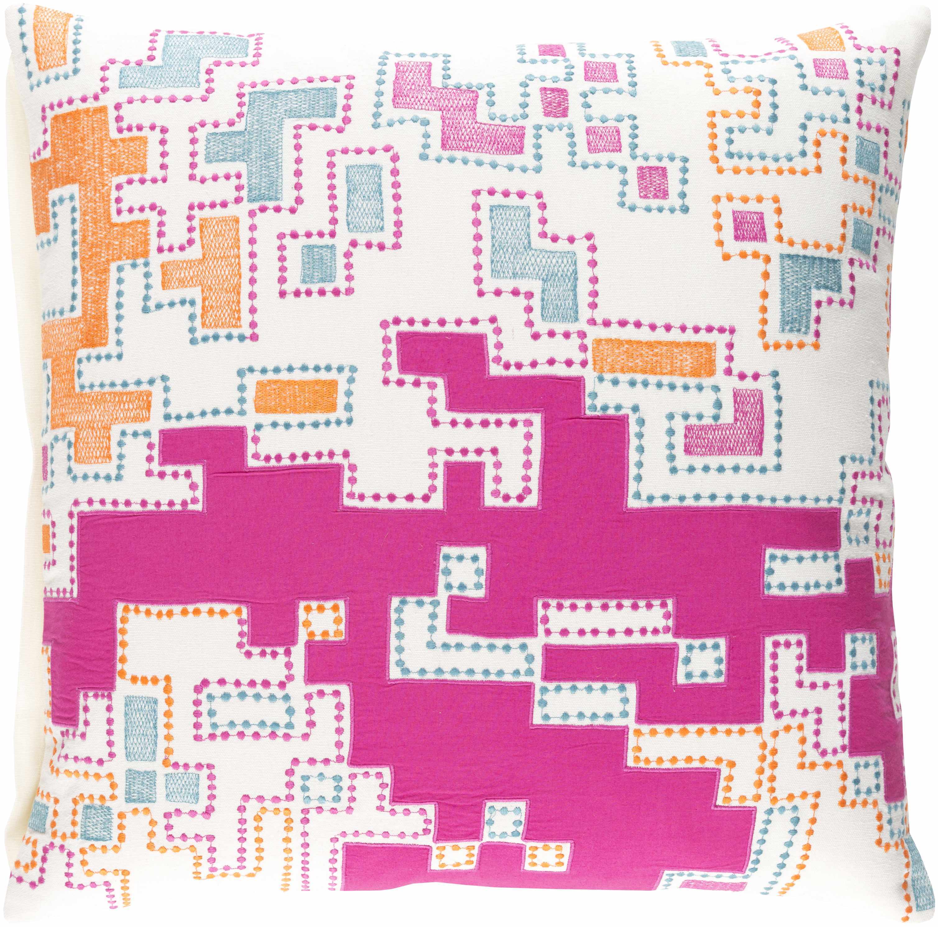 Yaxley Magenta Abstract Pattern Accent Pillow - Clearance-0