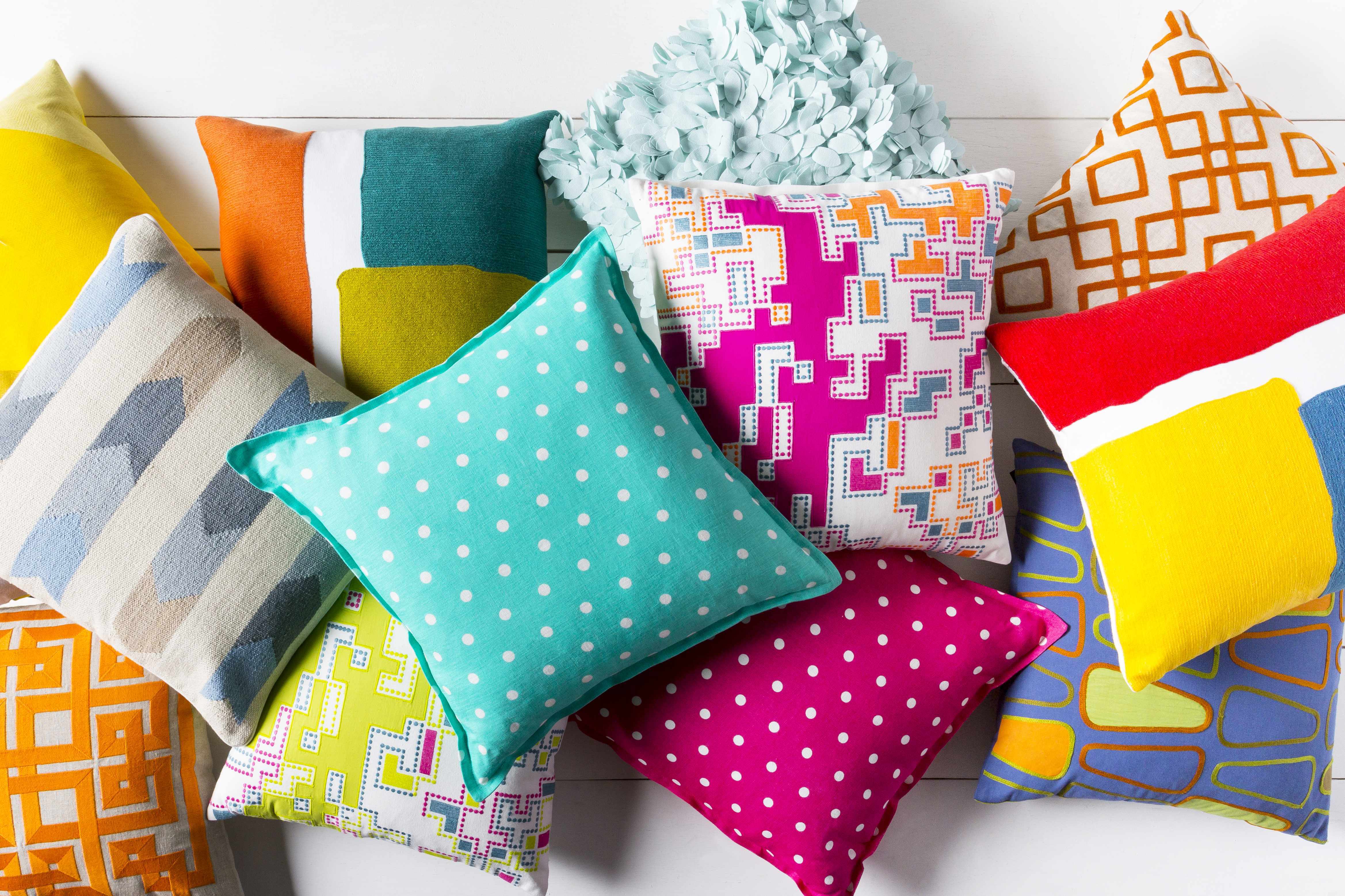 Yaxley Magenta Abstract Pattern Accent Pillow - Clearance-2