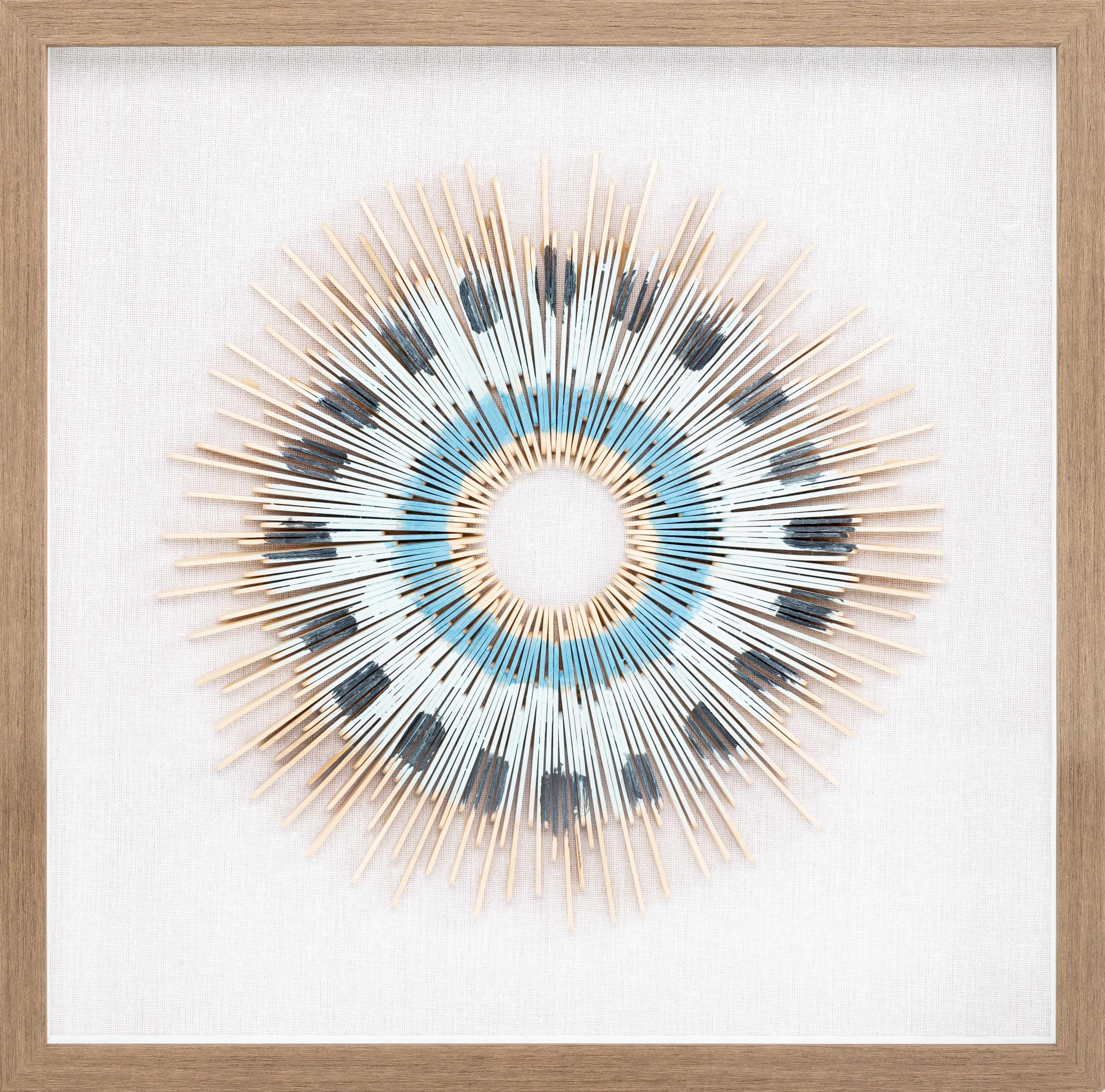 Yenice Natural Wood Geometric Wall Art Set Of Two - Clearance
