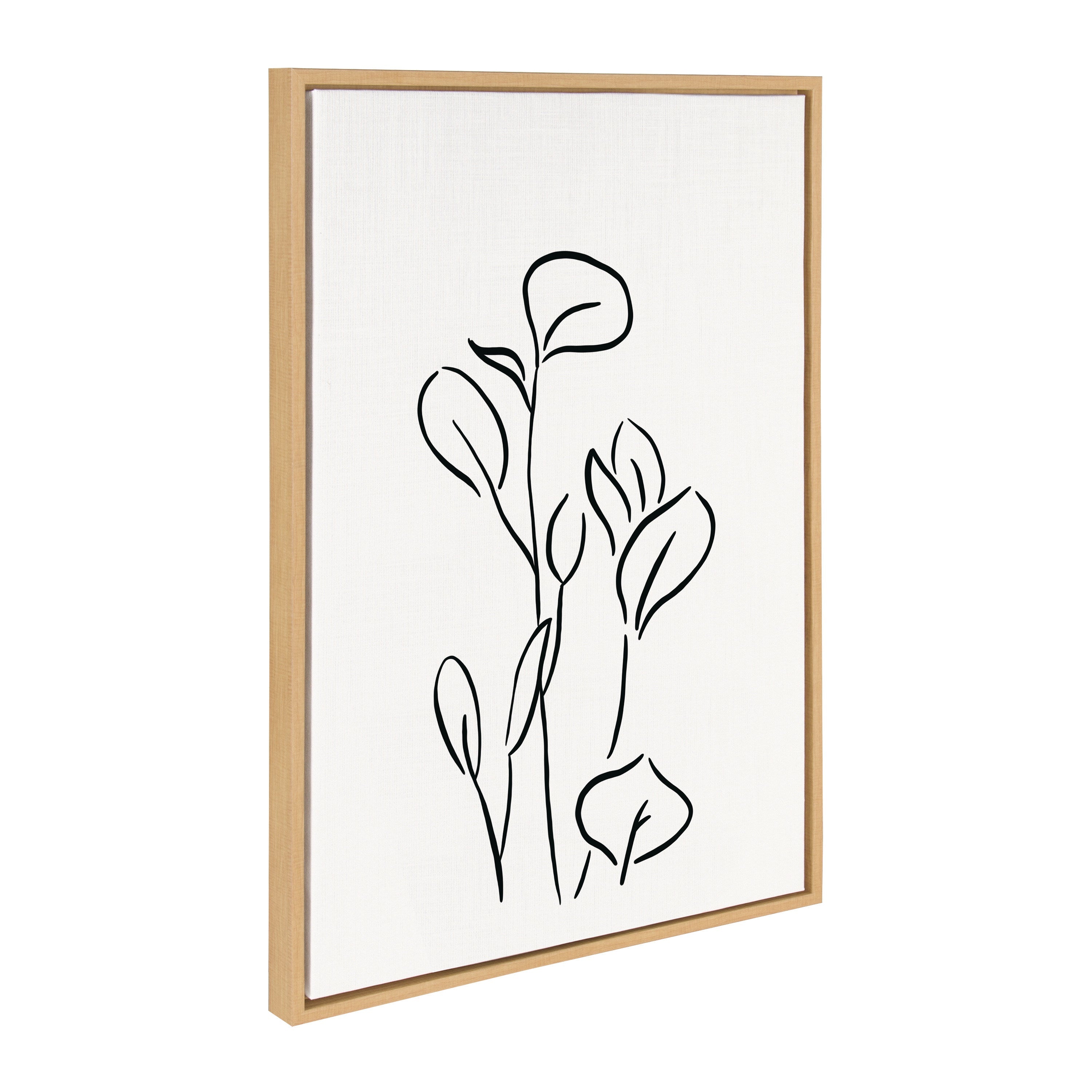 Sylvie Botanical Sketch Print No 3 Framed Canvas by The Creative Bunch Studio