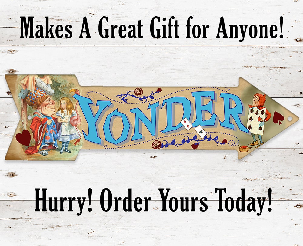 Yonder - Directional Arrow - Metal Sign