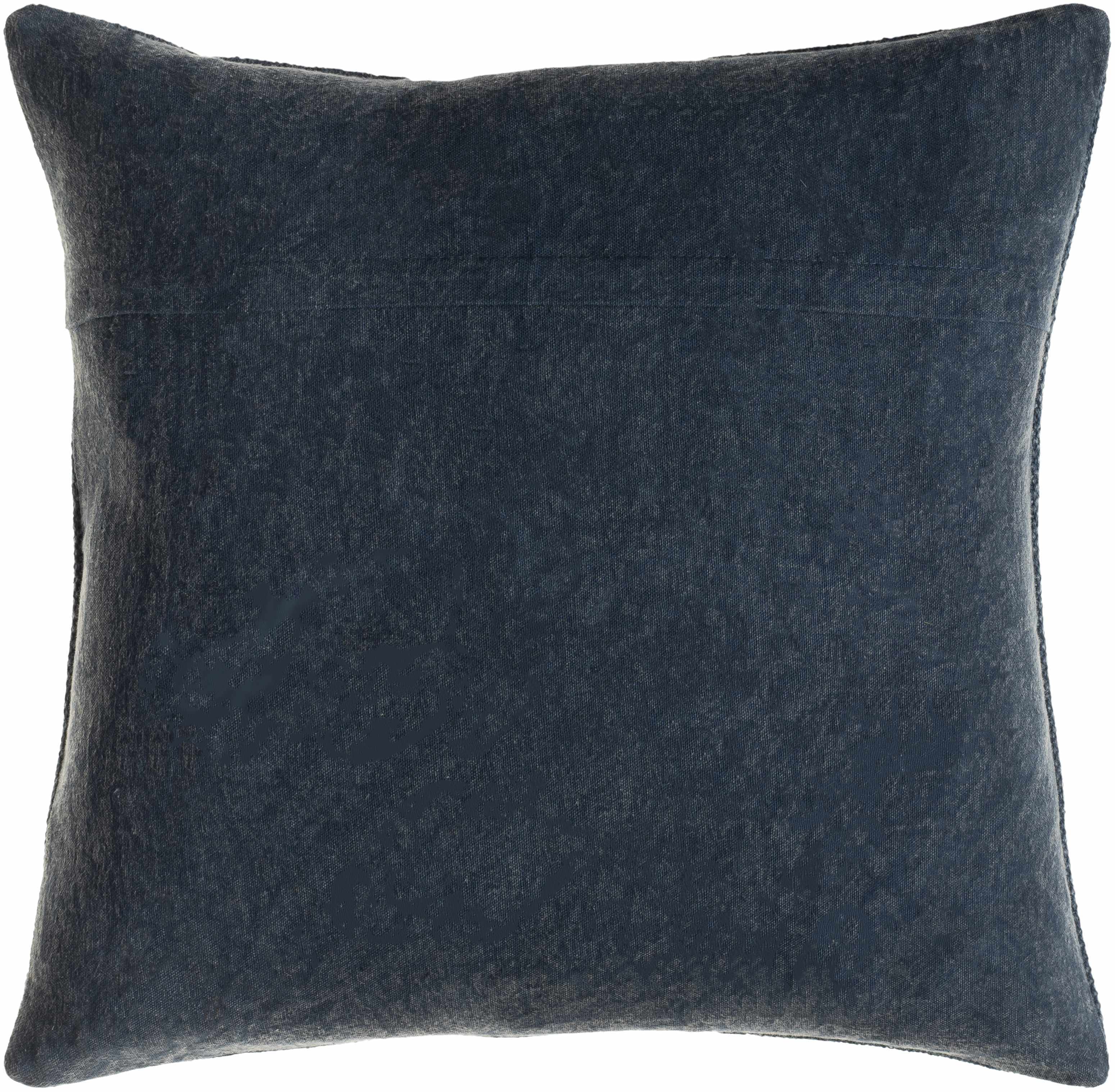 Yuda Navy Blue Panel Throw Pillow-3