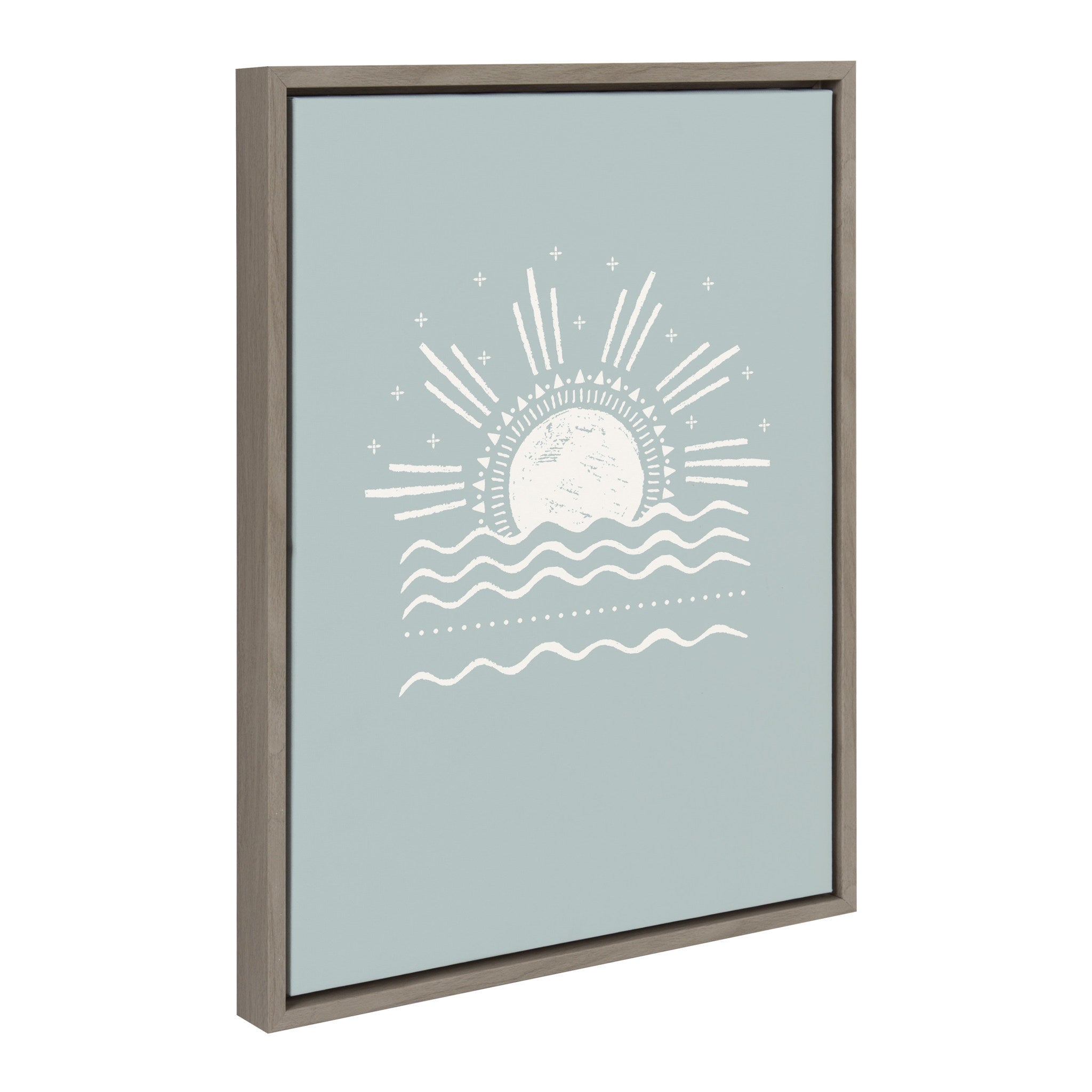 Sylvie Sun Beach Tropical Surf Framed Canvas by The Creative Bunch Studio