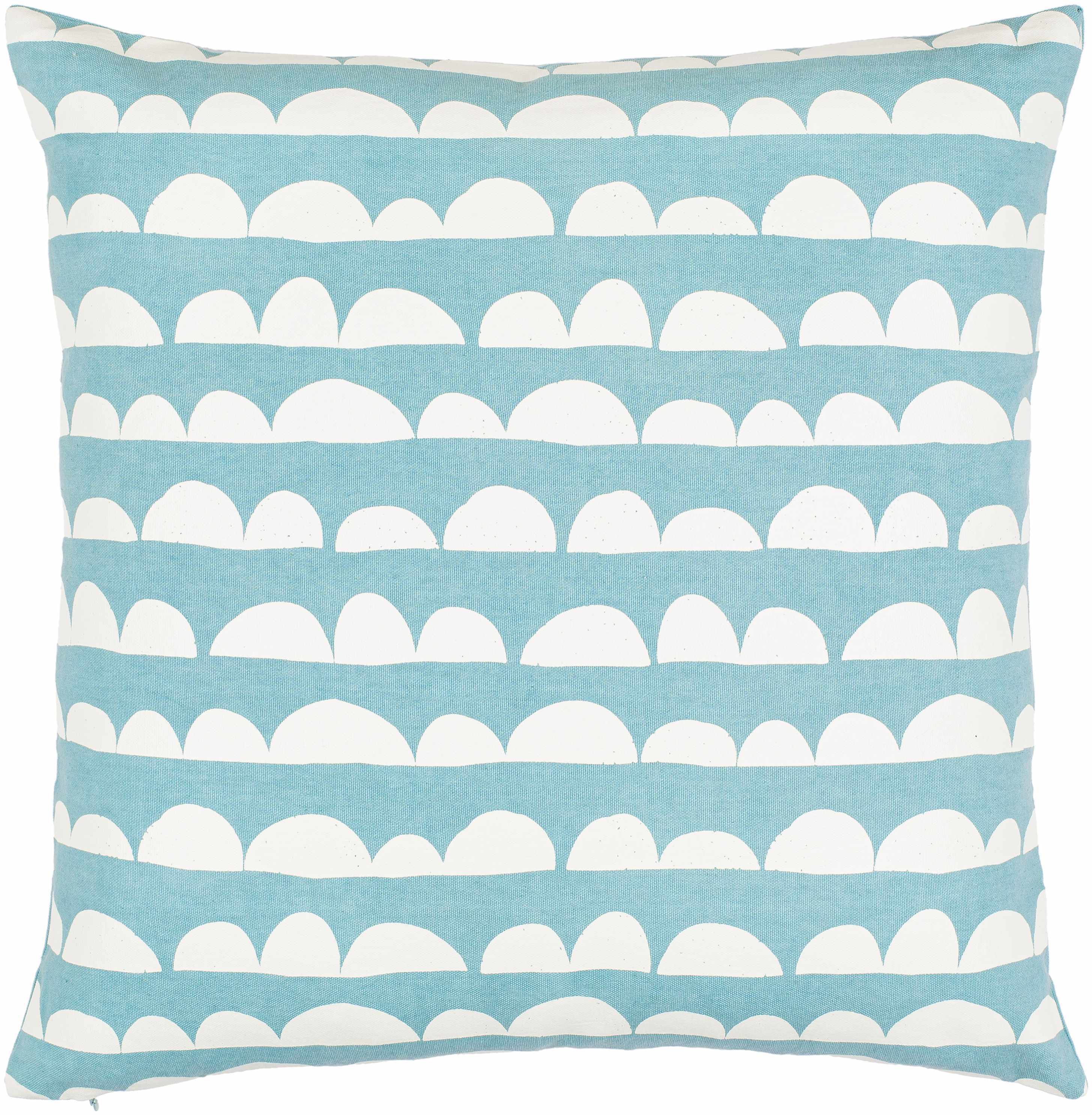 Zastron Sky Blue Waves Throw Pillow - Clearance-4