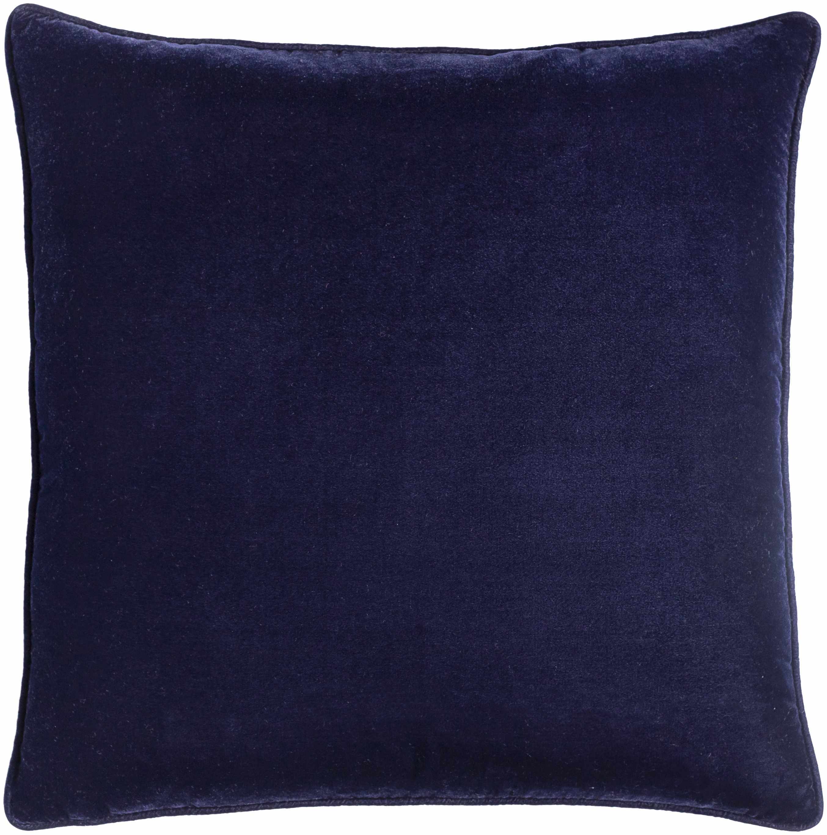 Zach Velvet Navy Throw Pillow - Clearance-0