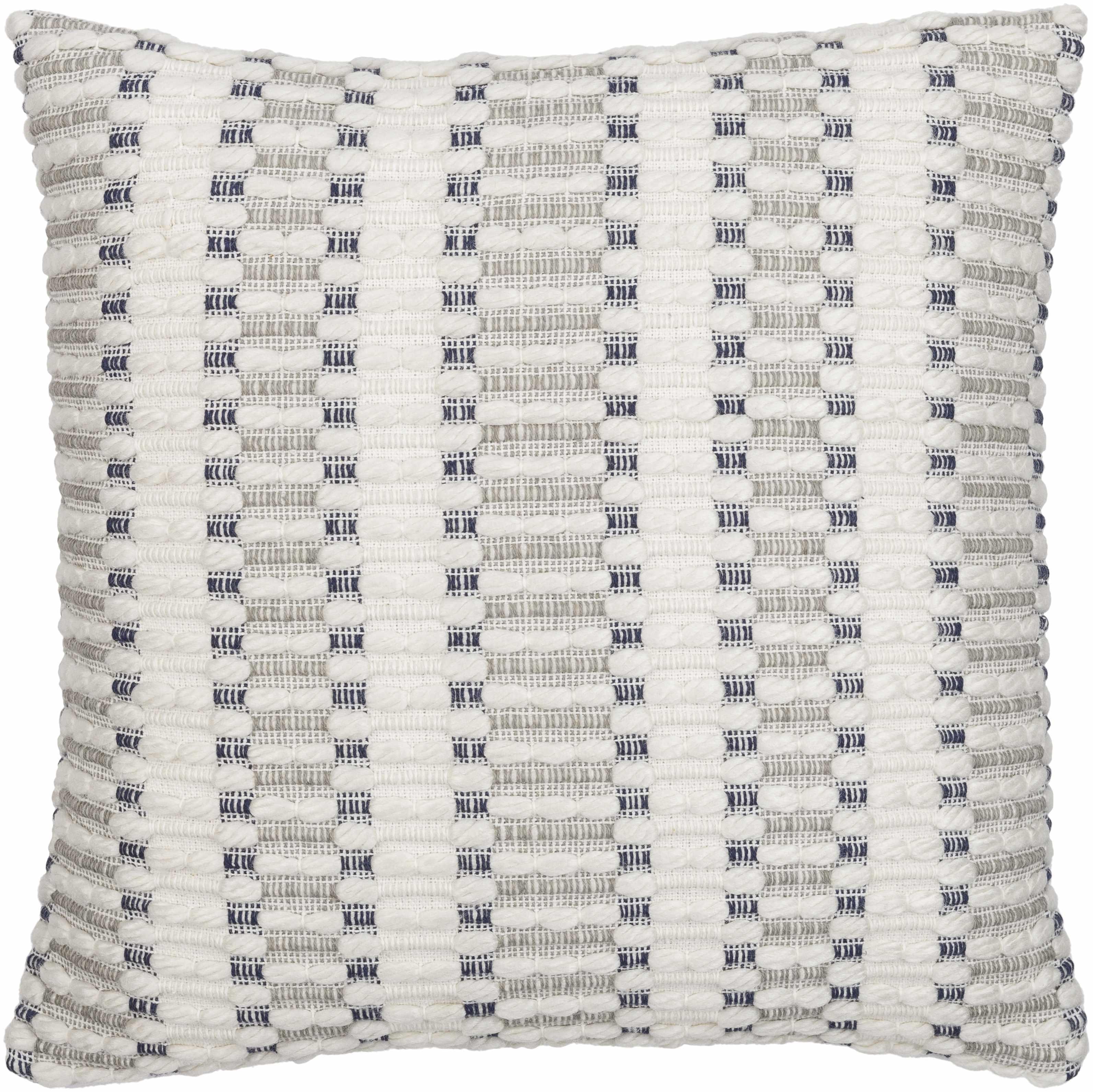 Ahmoua Cream Textured Square Throw Pillow - PRHOMZ