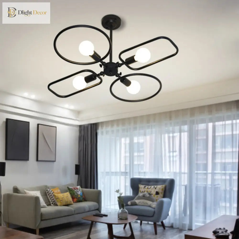 Zoey 4-Light Flush Mount Light | Modern Interior Lighting