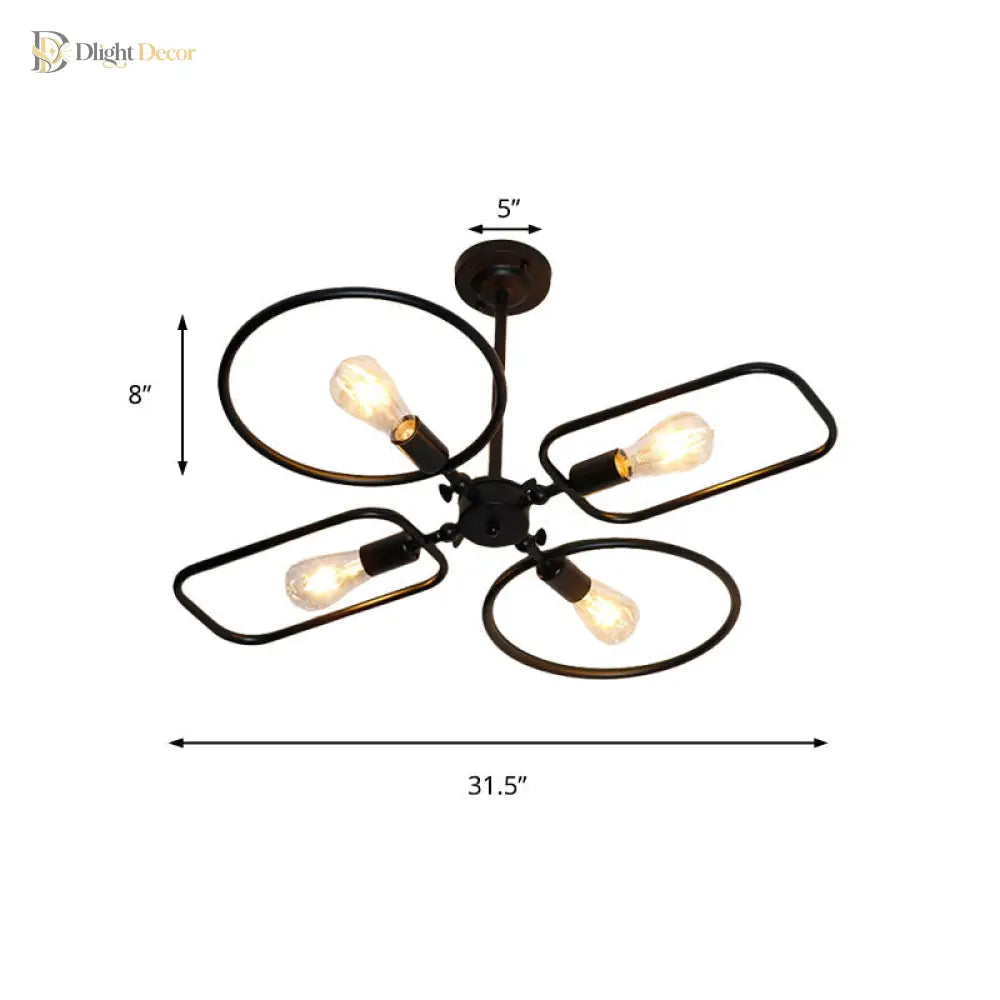 Zoey 4-Light Flush Mount Light | Modern Interior Lighting
