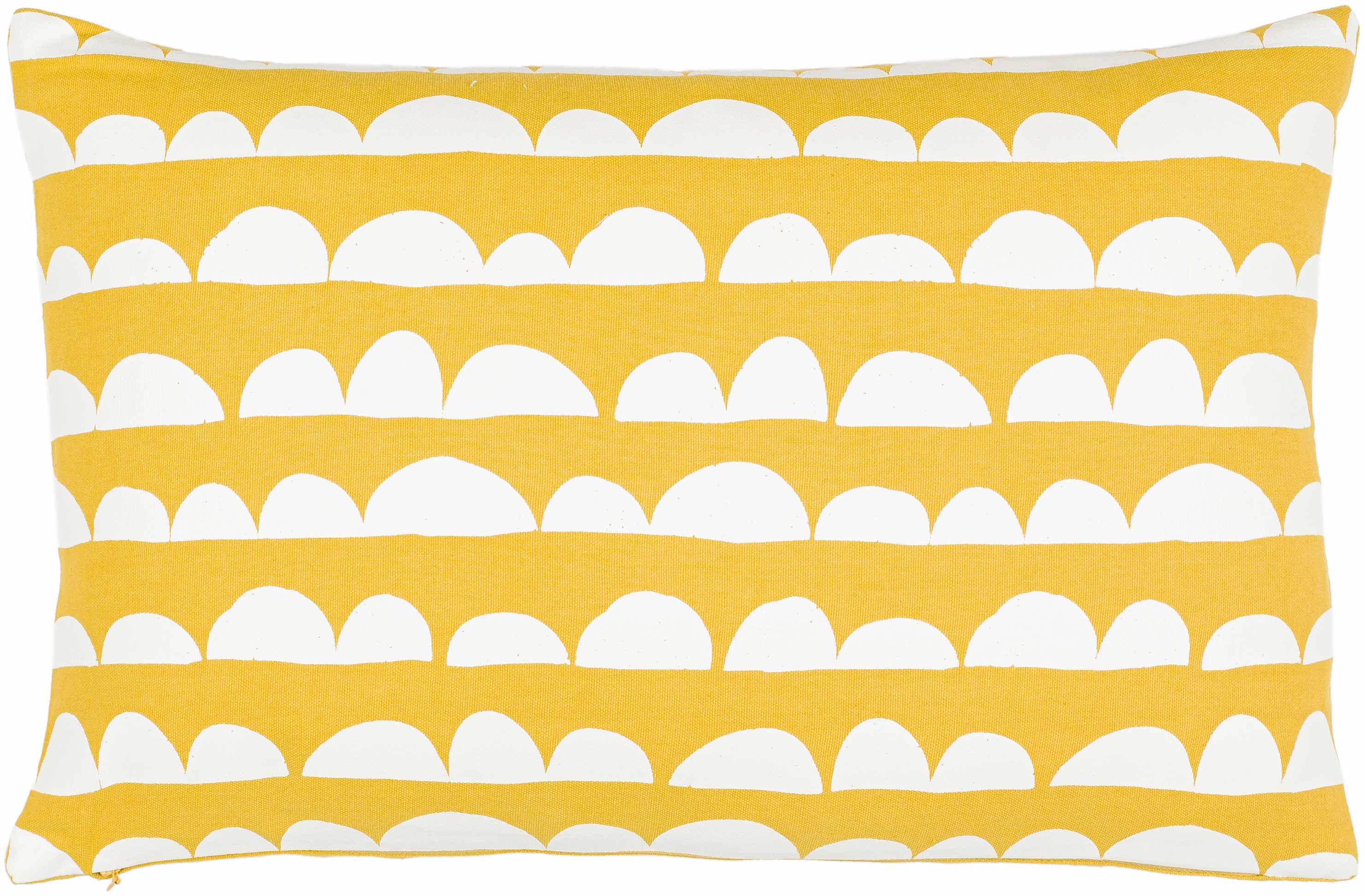 Zuni Yellow Scallop Pattern Throw Pillow - Clearance-3