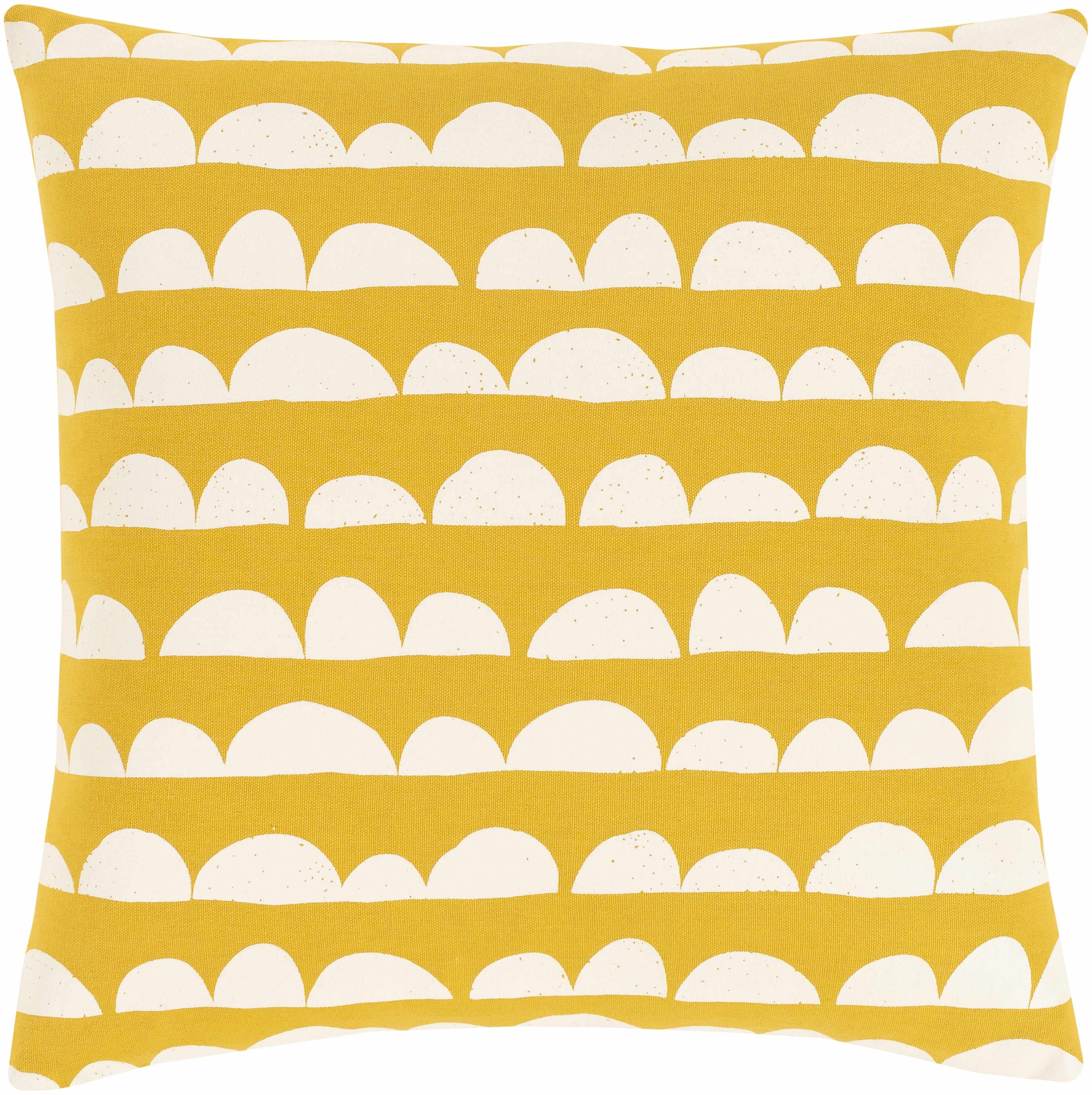 Zuni Yellow Scallop Pattern Throw Pillow - Clearance-0