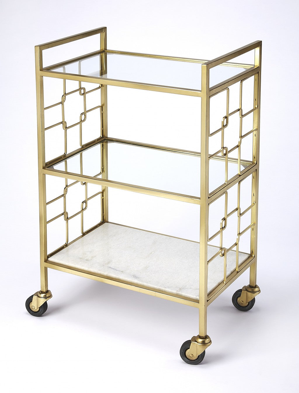 Polished Gold Bar Cart-0