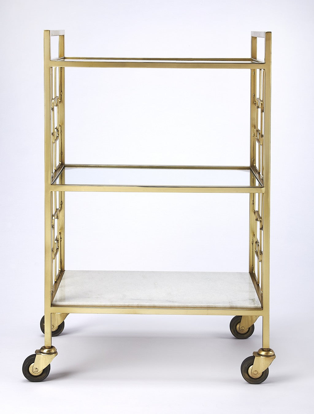 Polished Gold Bar Cart-1