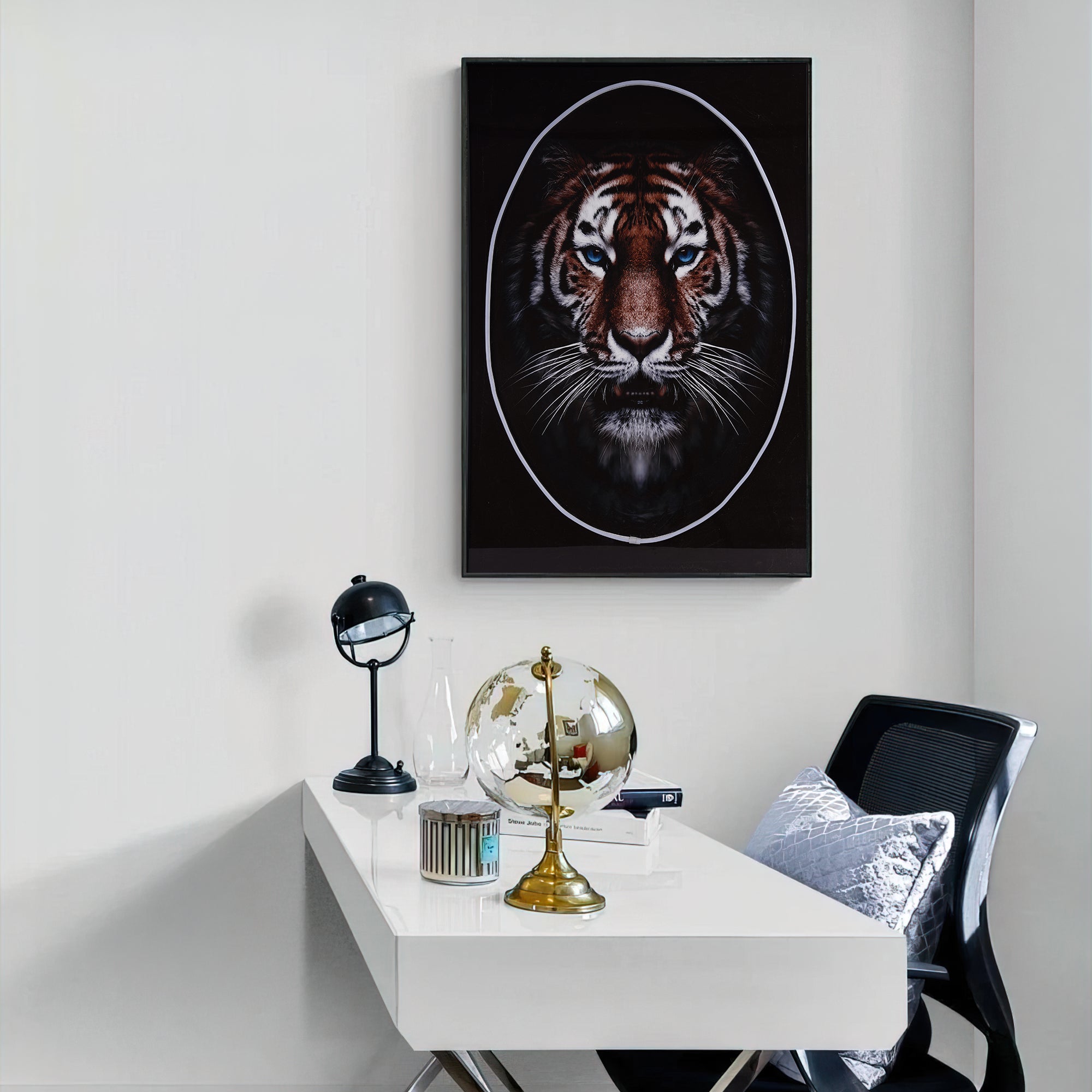 Lion Wall Art with LED Light-12