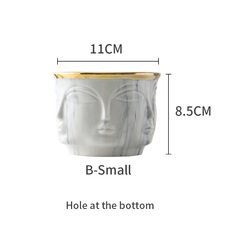 Nordic Face Shape Ceramic Vase